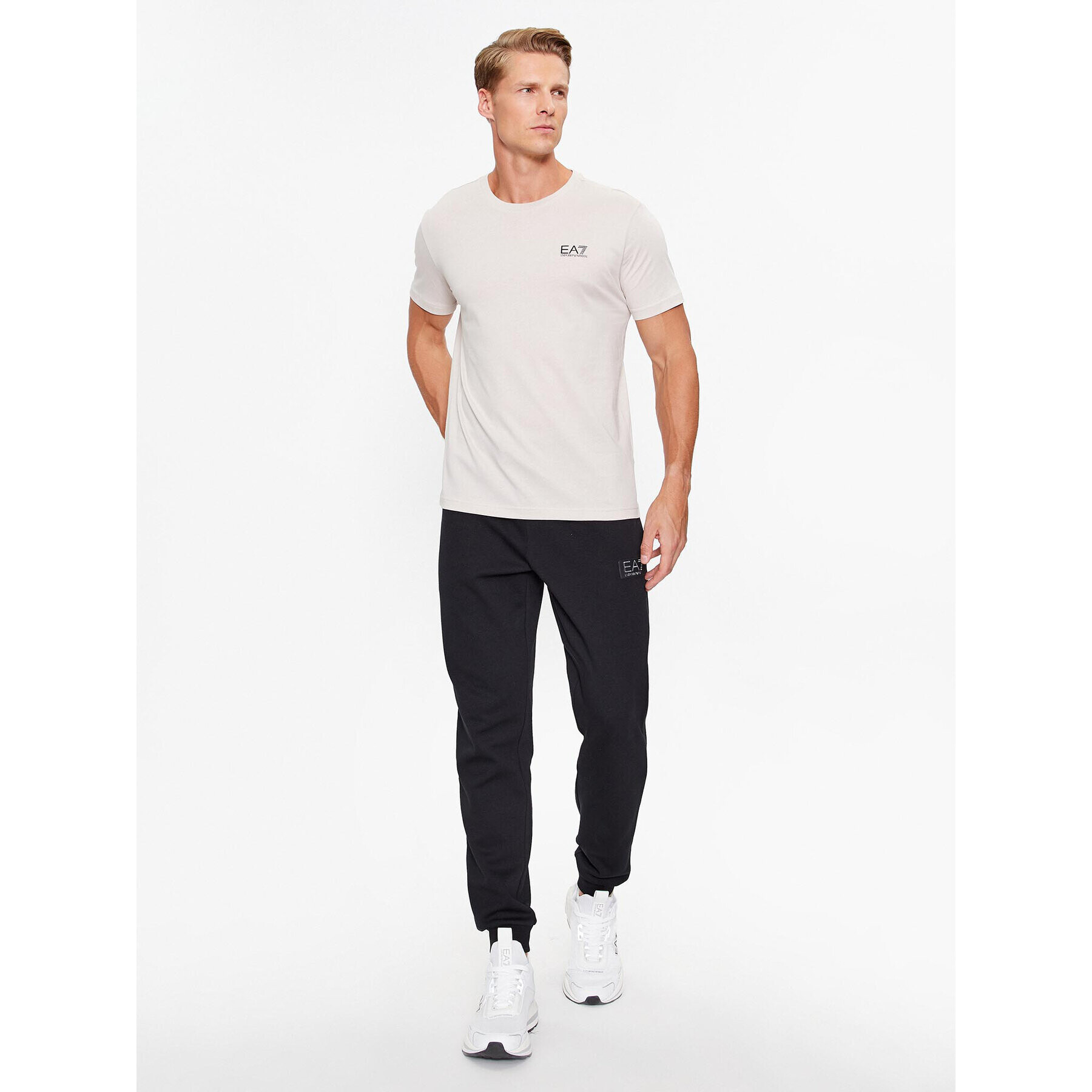 EA7 Emporio Armani T-Shirt 8NPT51 PJM9Z 1716 Stříbrná Regular Fit - Pepit.cz