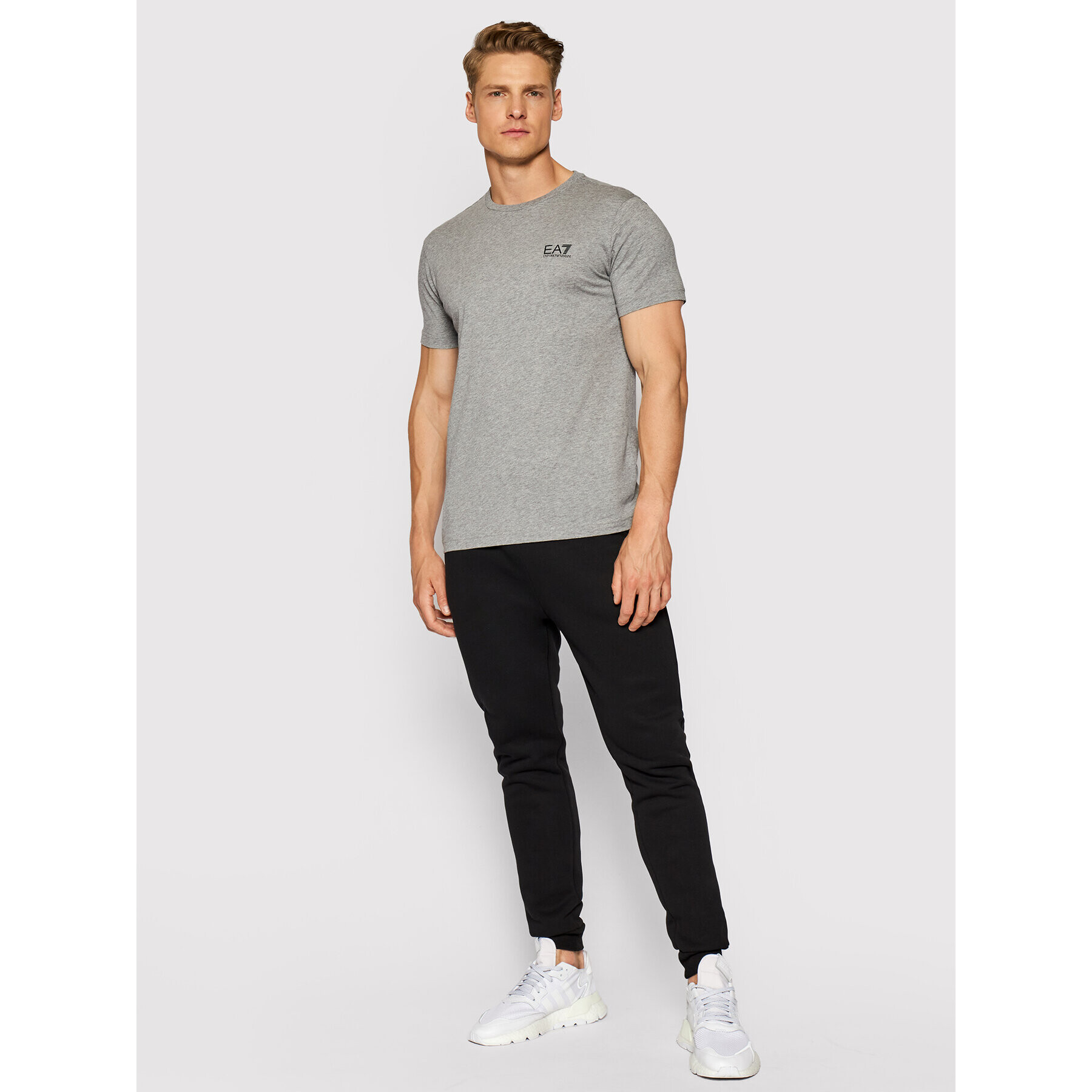 EA7 Emporio Armani T-Shirt 8NPT51 PJM9Z 3905 Šedá Regular Fit - Pepit.cz