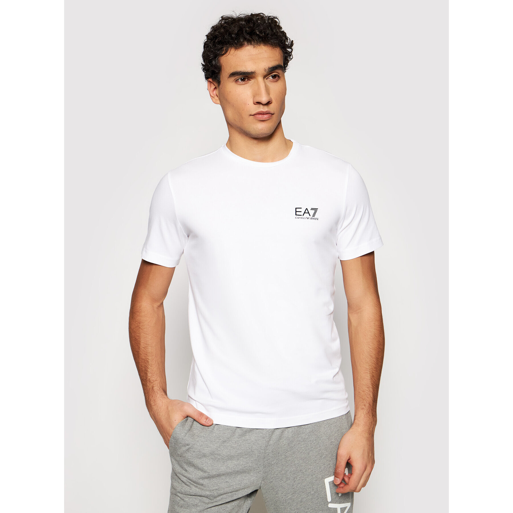 EA7 Emporio Armani T-Shirt 8NPT52 PJM5Z 1100 Bílá Regular Fit - Pepit.cz