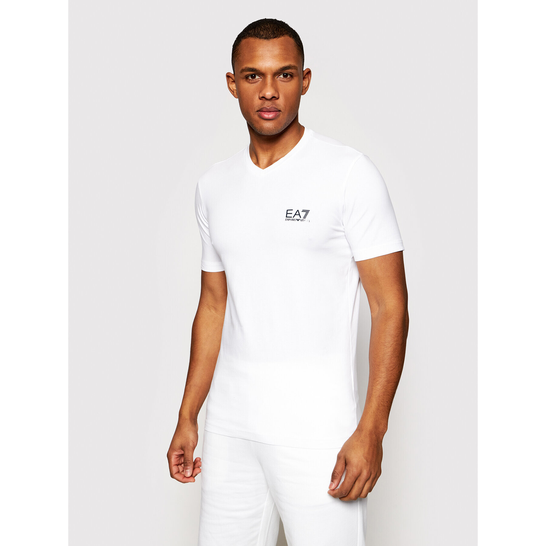 EA7 Emporio Armani T-Shirt 8NPT53 PJM5Z 1100 Bílá Regular Fit - Pepit.cz