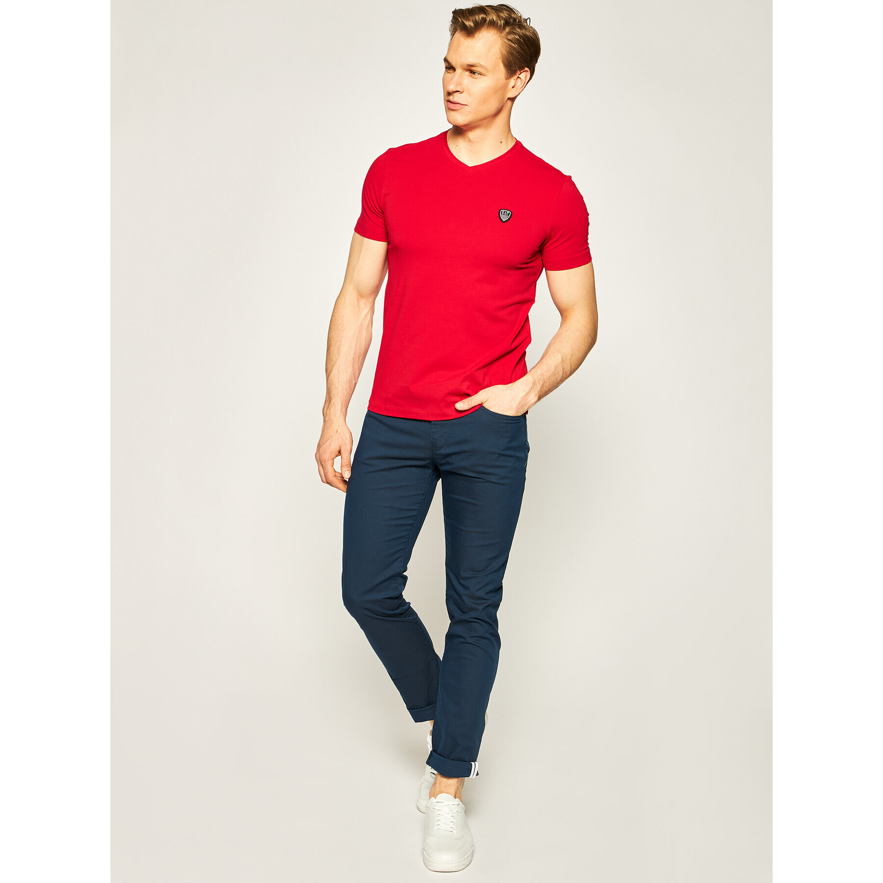 EA7 Emporio Armani T-Shirt 8NPTL8 PJ03Z 1450 Červená Slim Fit - Pepit.cz