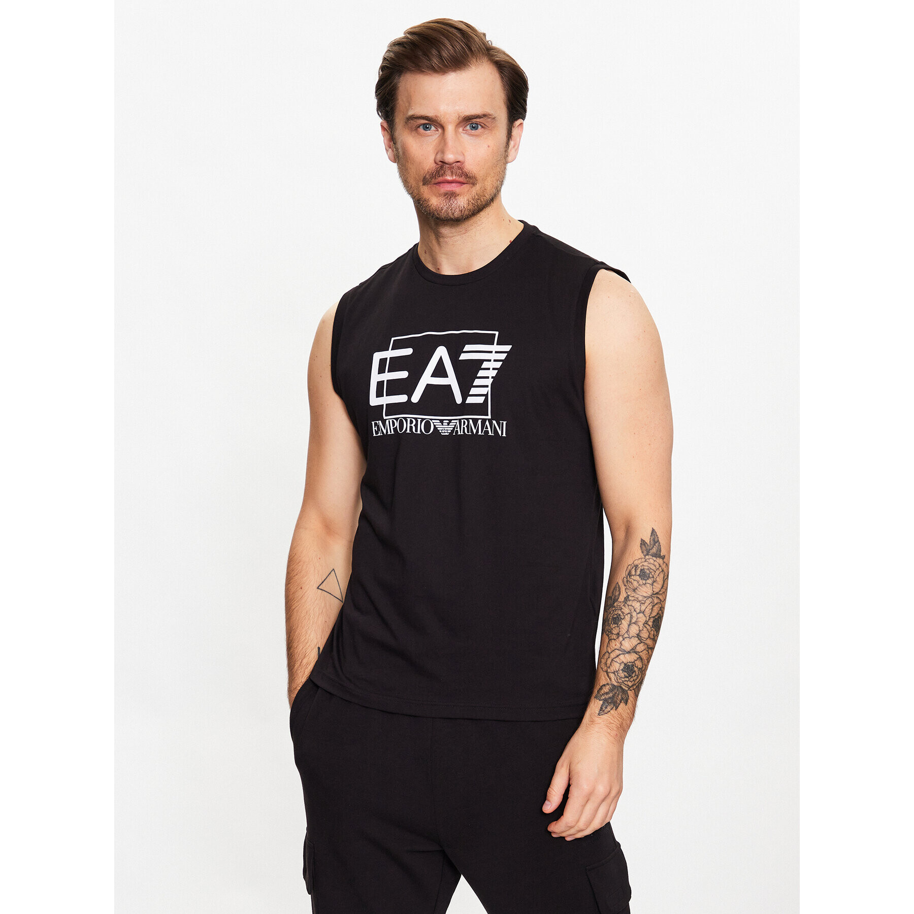 EA7 Emporio Armani Tank top 3RPT80 PJ02Z 1200 Černá Regular Fit - Pepit.cz