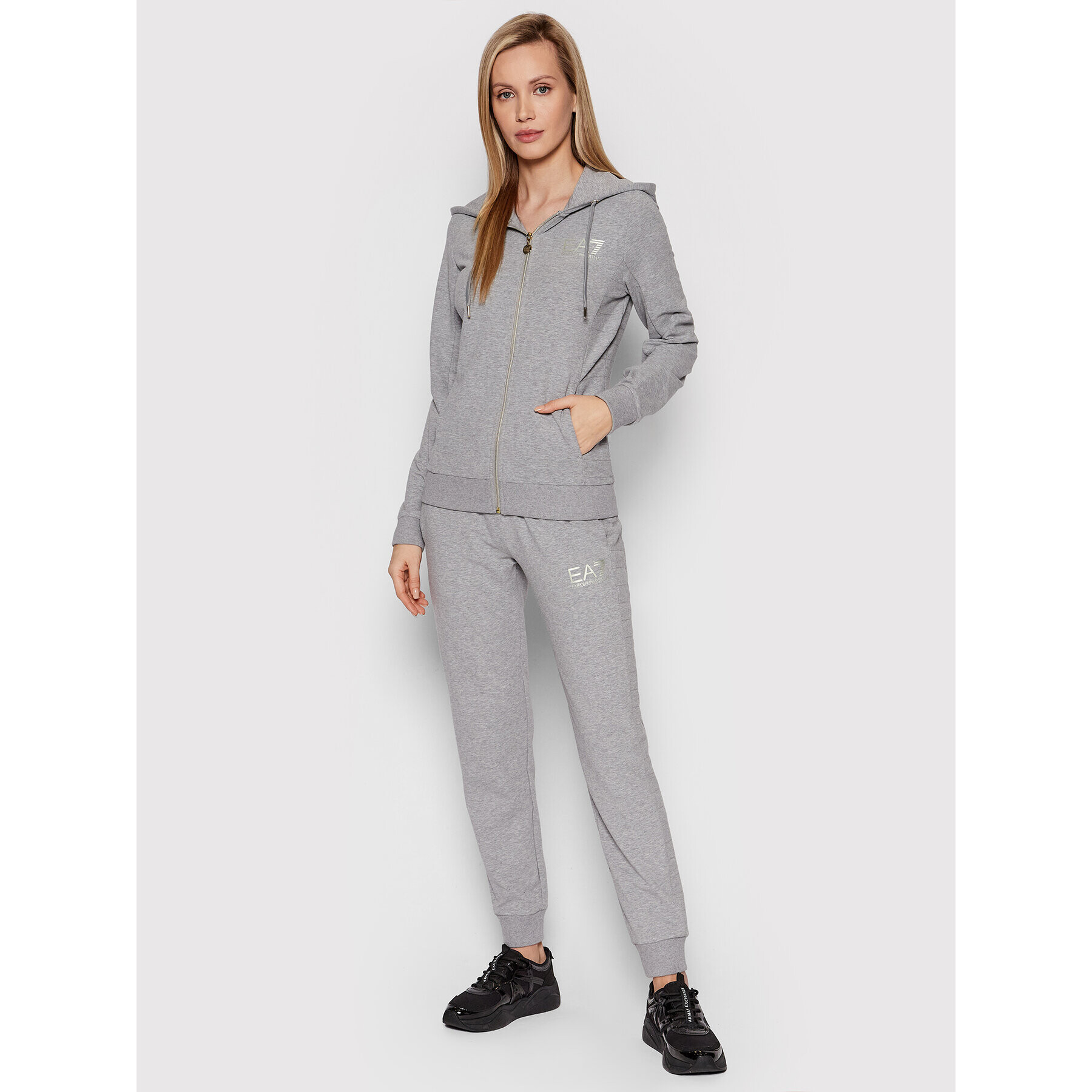 EA7 Emporio Armani Tepláková souprava 3LTV60 TJCQZ 3905 Šedá Regular Fit - Pepit.cz