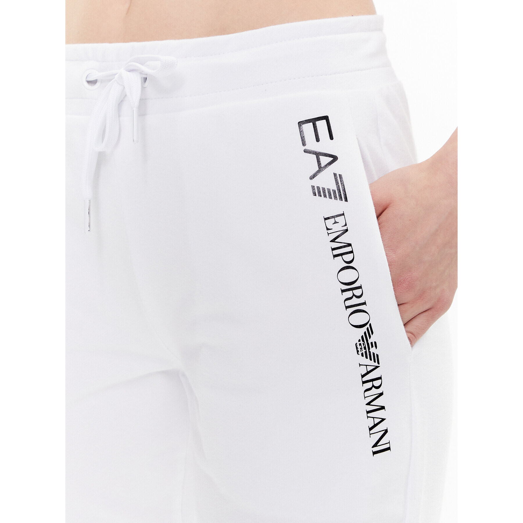 EA7 Emporio Armani Teplákové kalhoty 3RTP65 TJCQZ 0102 Bílá Regular Fit - Pepit.cz