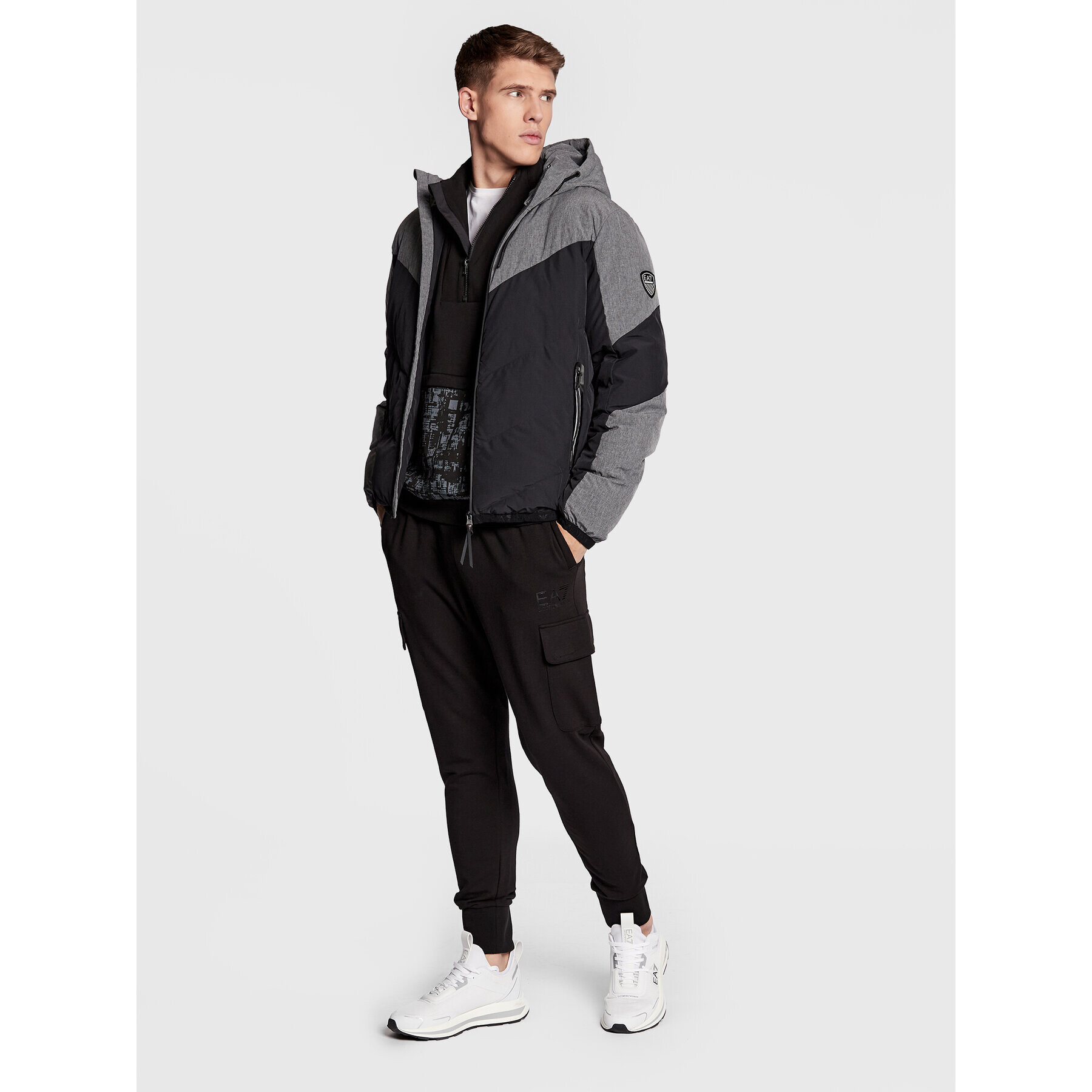 EA7 Emporio Armani Vatovaná bunda 6LPB21 PN1BZ 1200 Černá Regular Fit - Pepit.cz