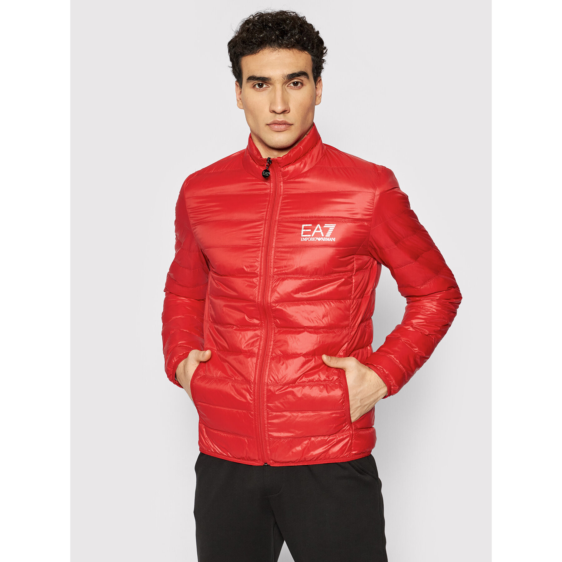 EA7 Emporio Armani Vatovaná bunda 8NPB01 PN29Z 1451 Červená Regular Fit - Pepit.cz