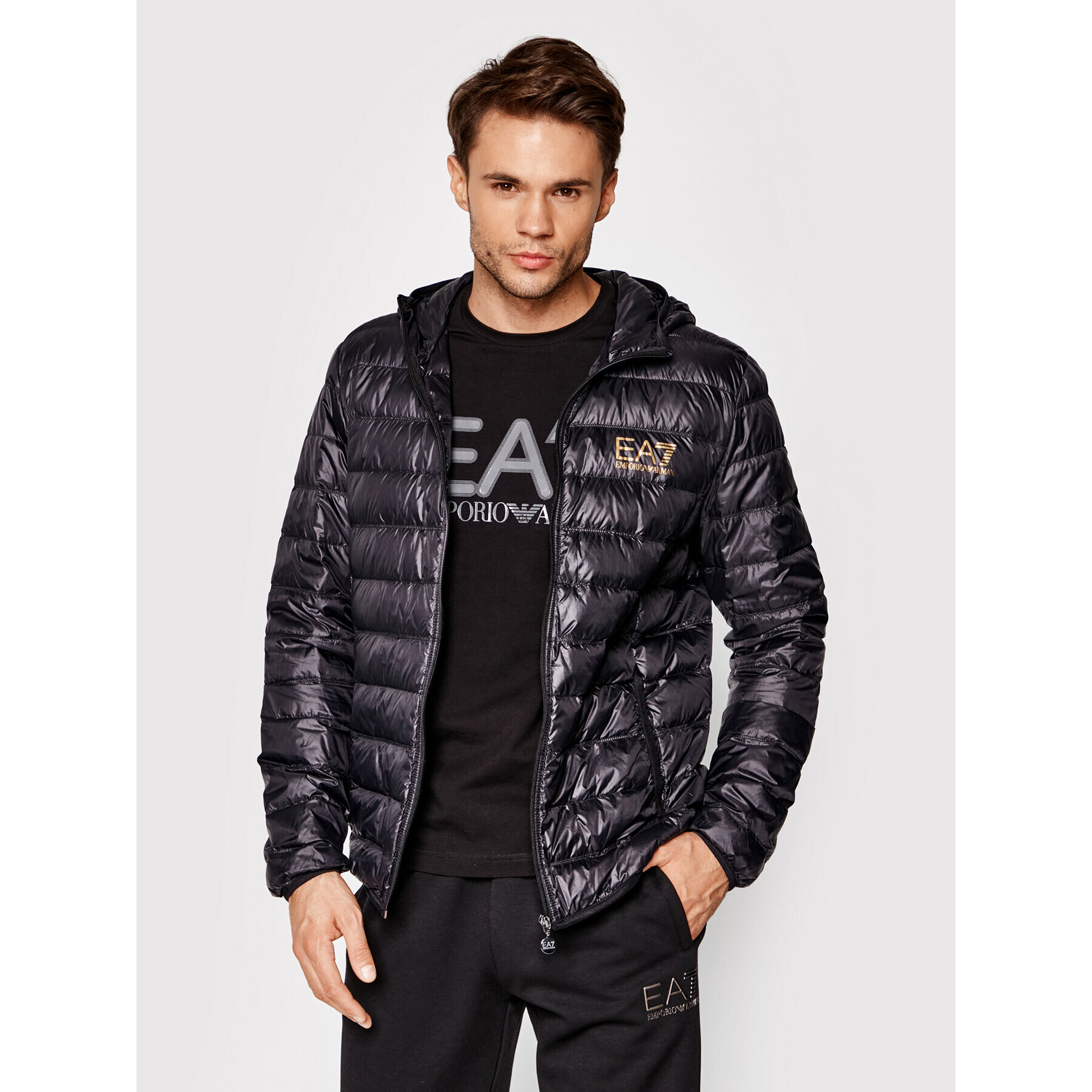 EA7 Emporio Armani Vatovaná bunda 8NPB02 PN29Z 0208 Černá Regular Fit - Pepit.cz