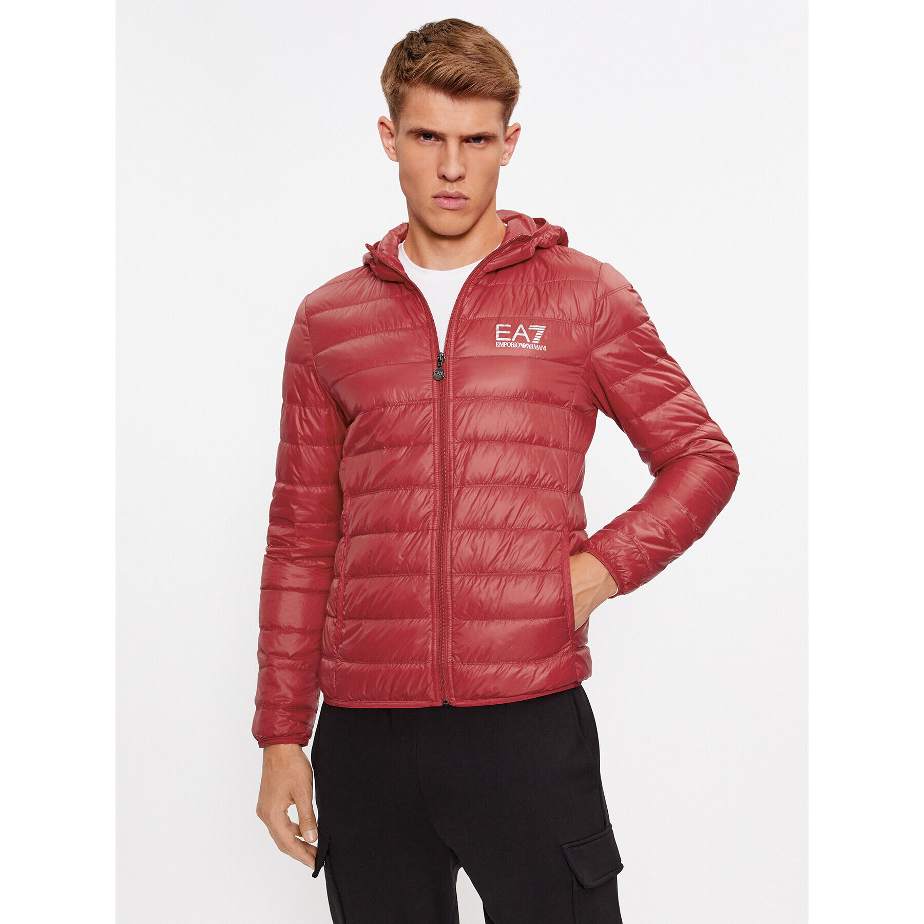 EA7 Emporio Armani Vatovaná bunda 8NPB02 PN29Z 1462 Červená Regular Fit - Pepit.cz