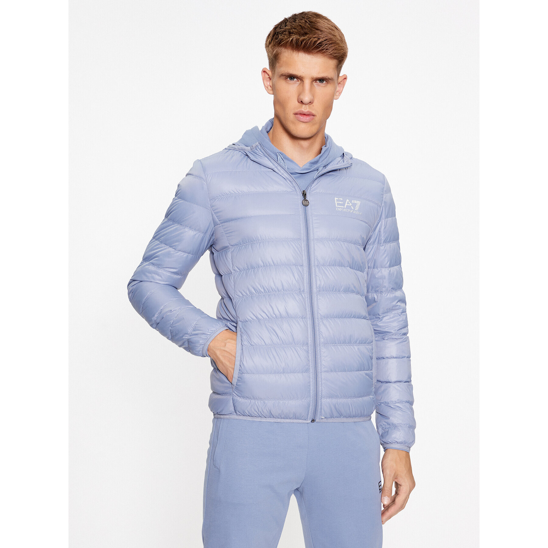 EA7 Emporio Armani Vatovaná bunda 8NPB02 PN29Z 1531 Modrá Regular Fit - Pepit.cz