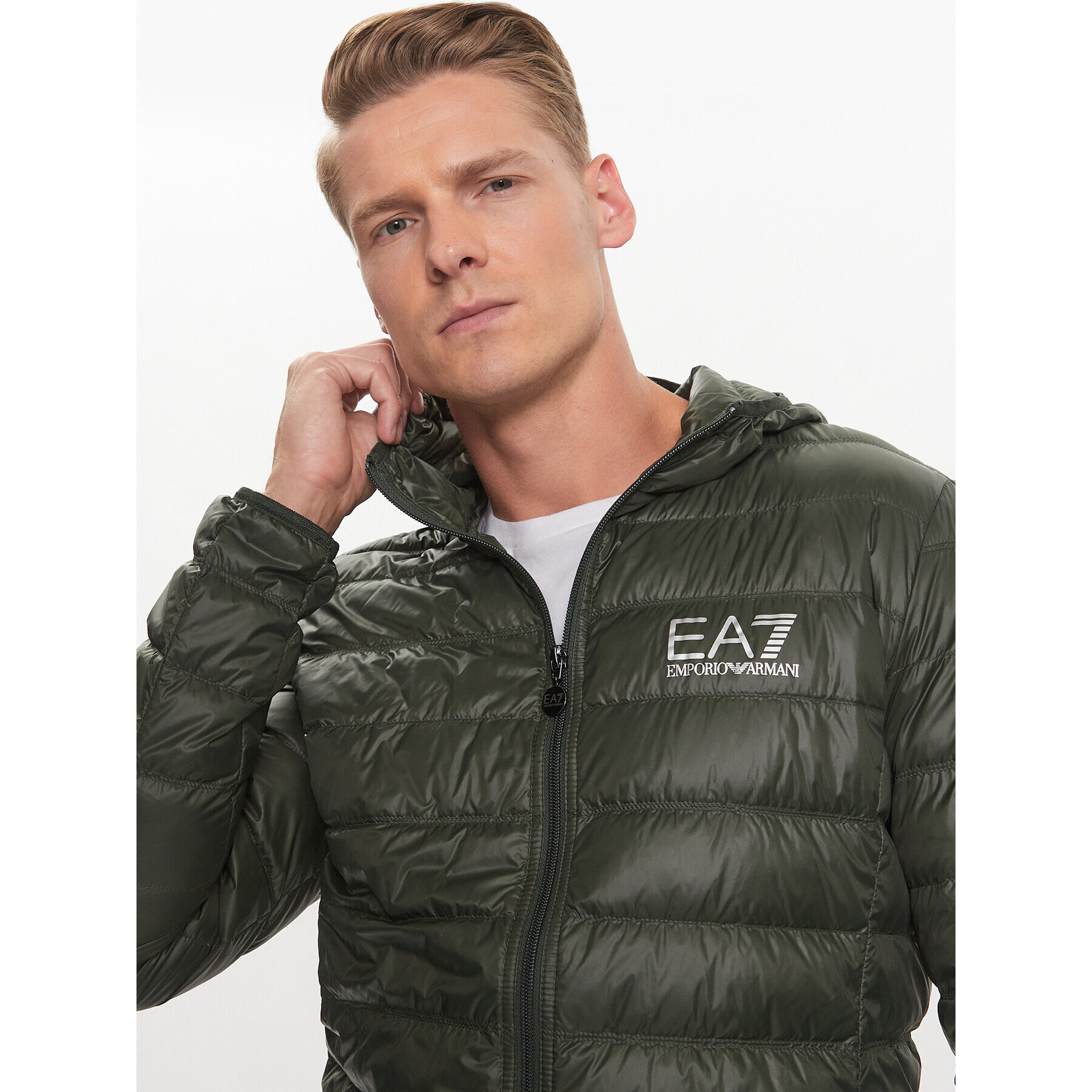 EA7 Emporio Armani Vatovaná bunda 8NPB02 PN29Z 1845 Zelená Regular Fit - Pepit.cz