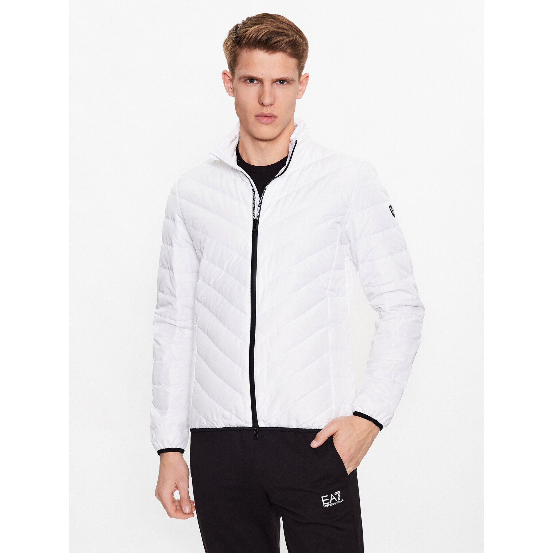 EA7 Emporio Armani Vatovaná bunda 8NPB06 PNE1Z 1100 Bílá Regular Fit - Pepit.cz