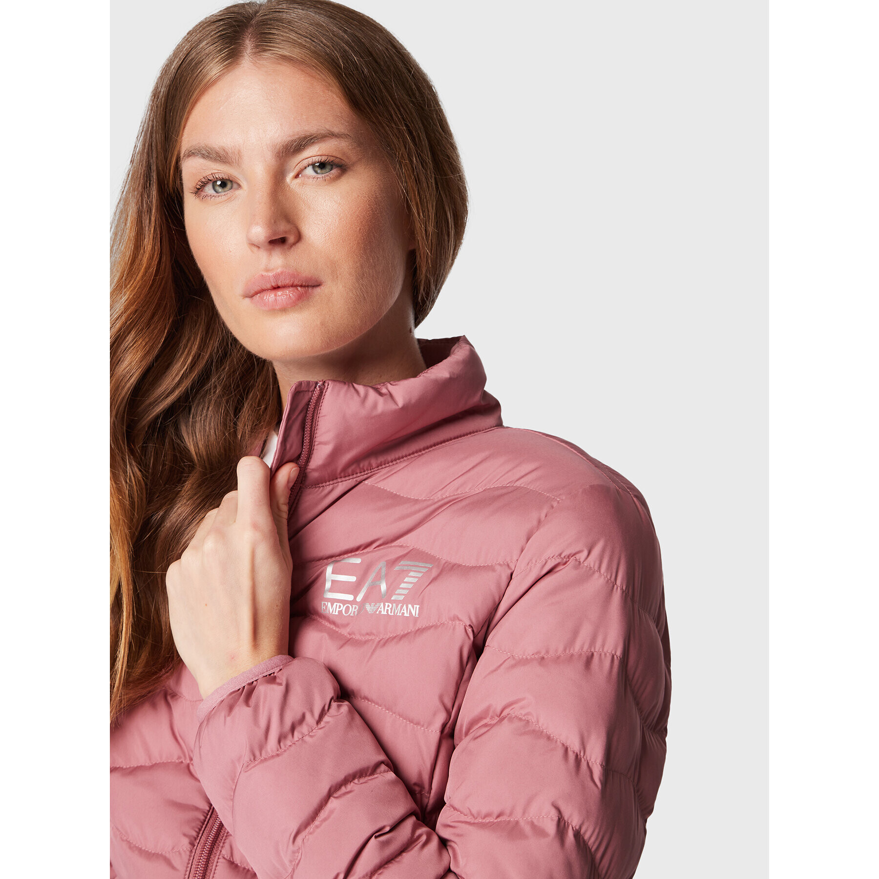 EA7 Emporio Armani Vatovaná bunda 8NTB21 TNF8Z 1438 Růžová Regular Fit - Pepit.cz