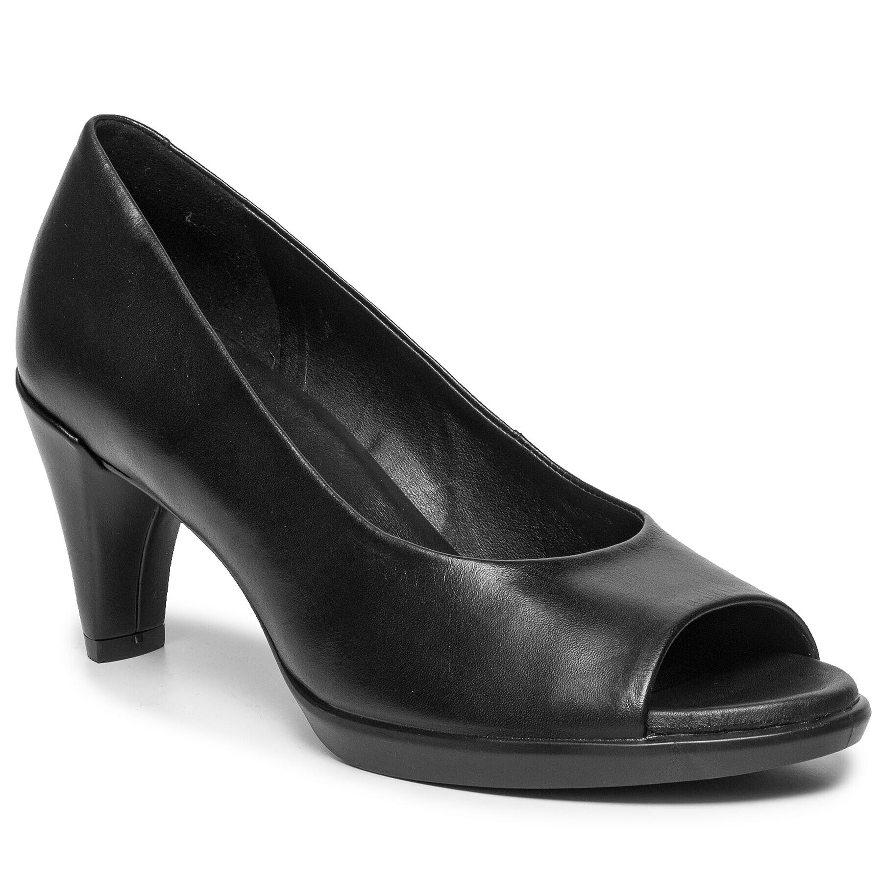 ECCO Polobotky Shape 55 Peep Toe Sleek 26830301001 Černá - Pepit.cz