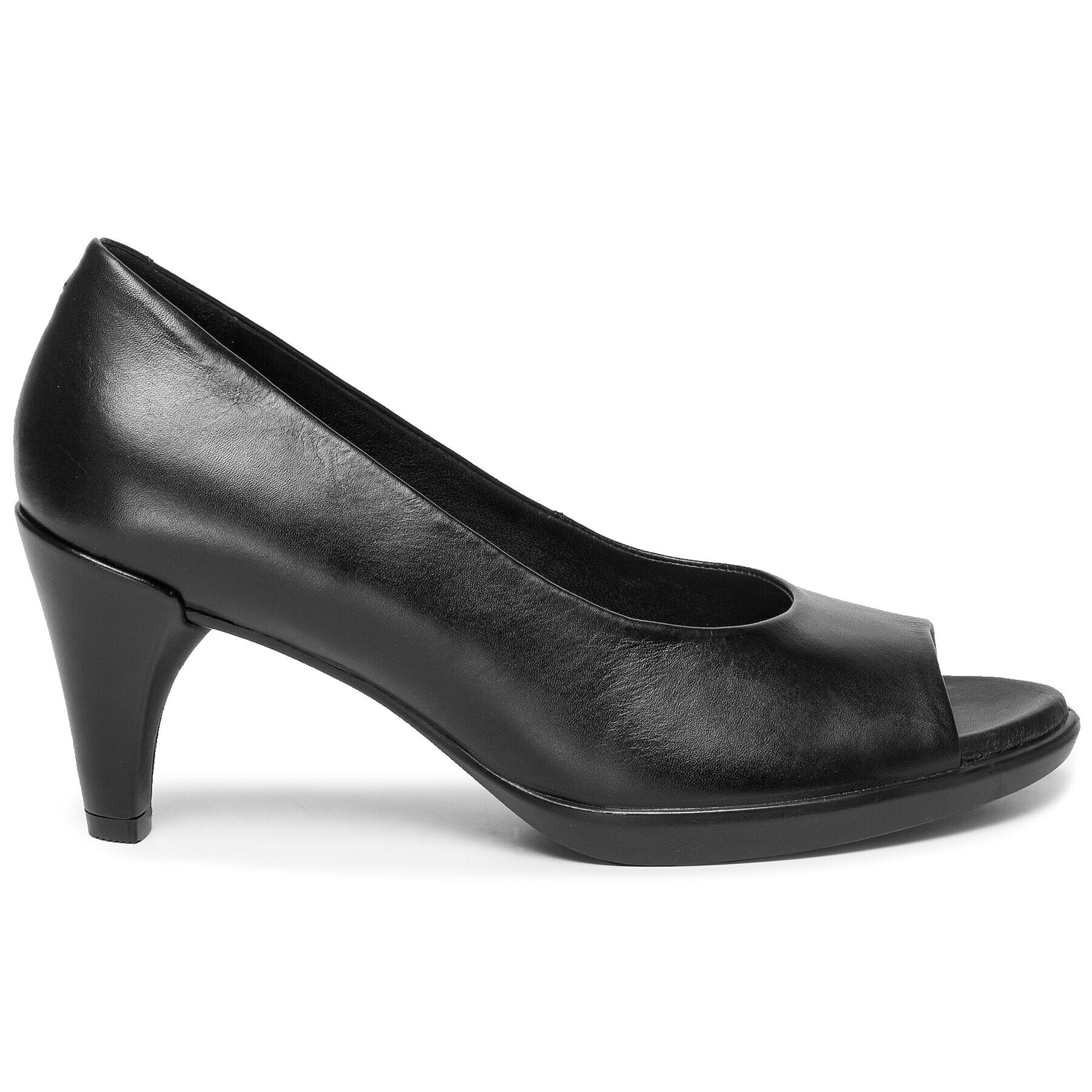 ECCO Polobotky Shape 55 Peep Toe Sleek 26830301001 Černá - Pepit.cz