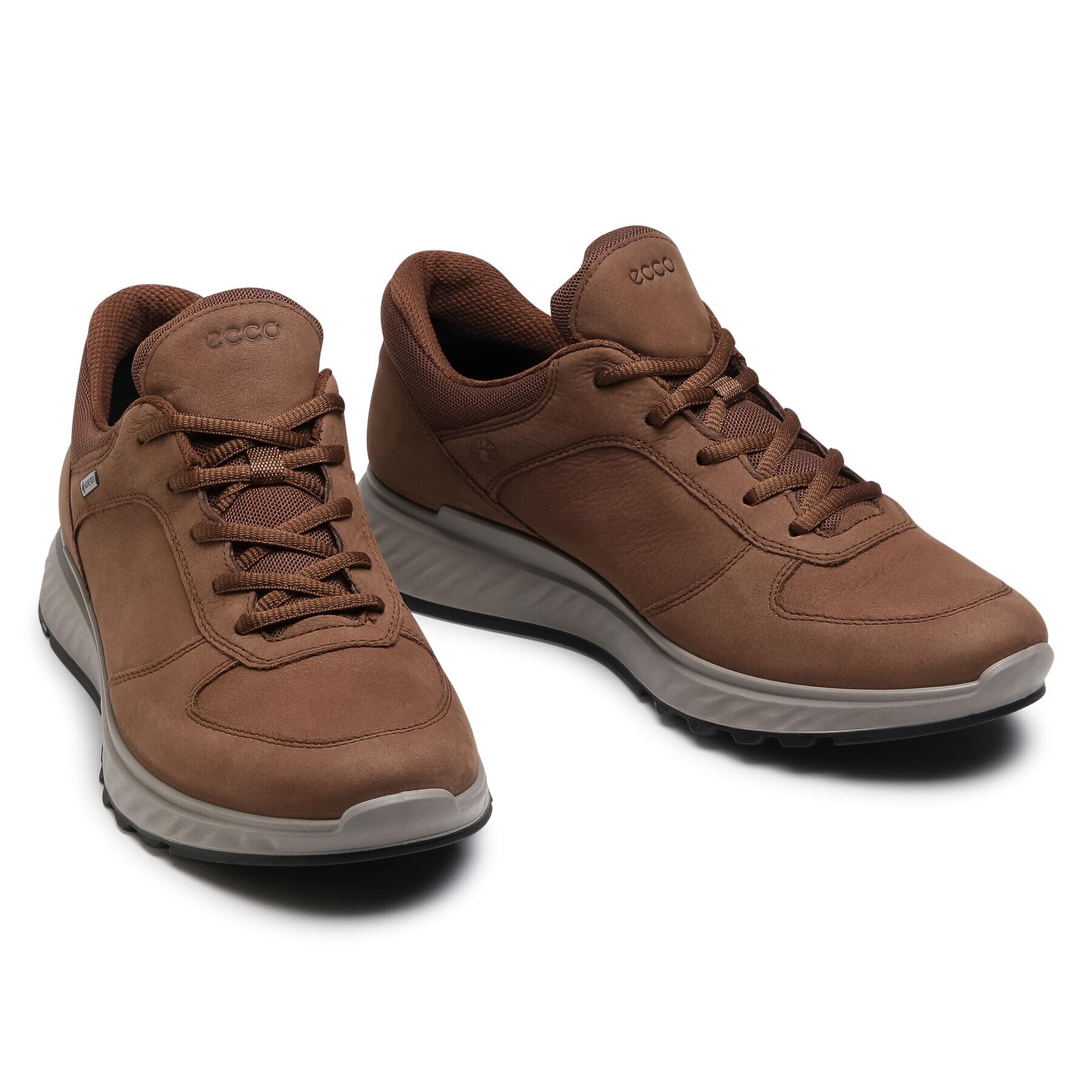 ECCO Sneakersy Exostride M Low Gtx GORE-TEX 83530401482 Hnědá - Pepit.cz