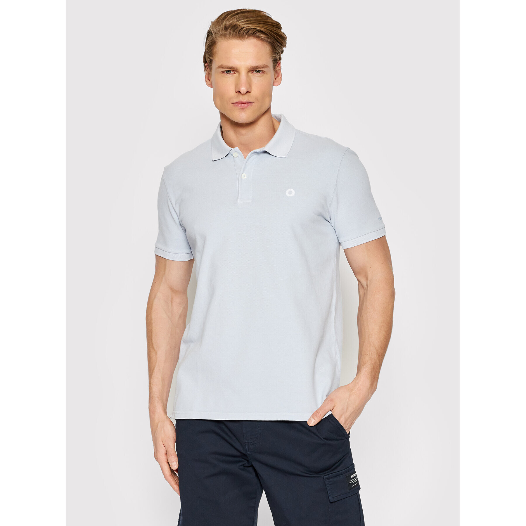 Ecoalf Polokošile Ted GAPOTEDSL8205MS22 Modrá Slim Fit - Pepit.cz