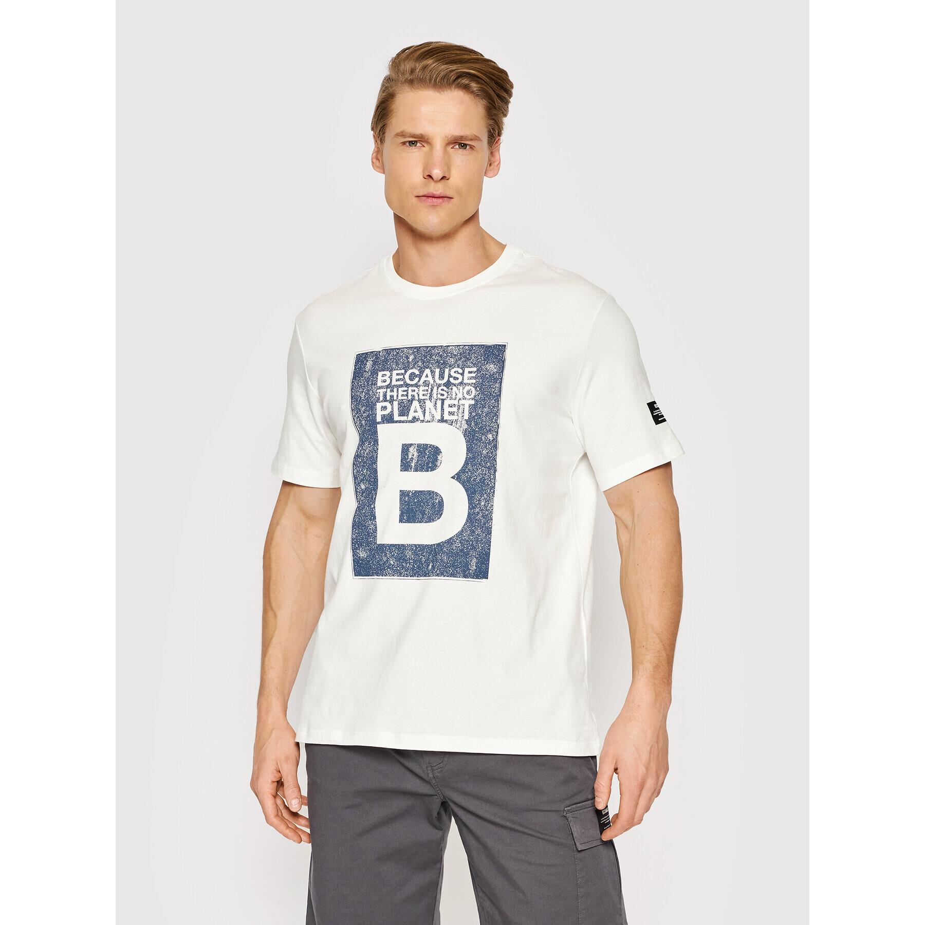 Ecoalf T-Shirt Becar GATSBECAR8031MS22 Bílá Regular Fit - Pepit.cz