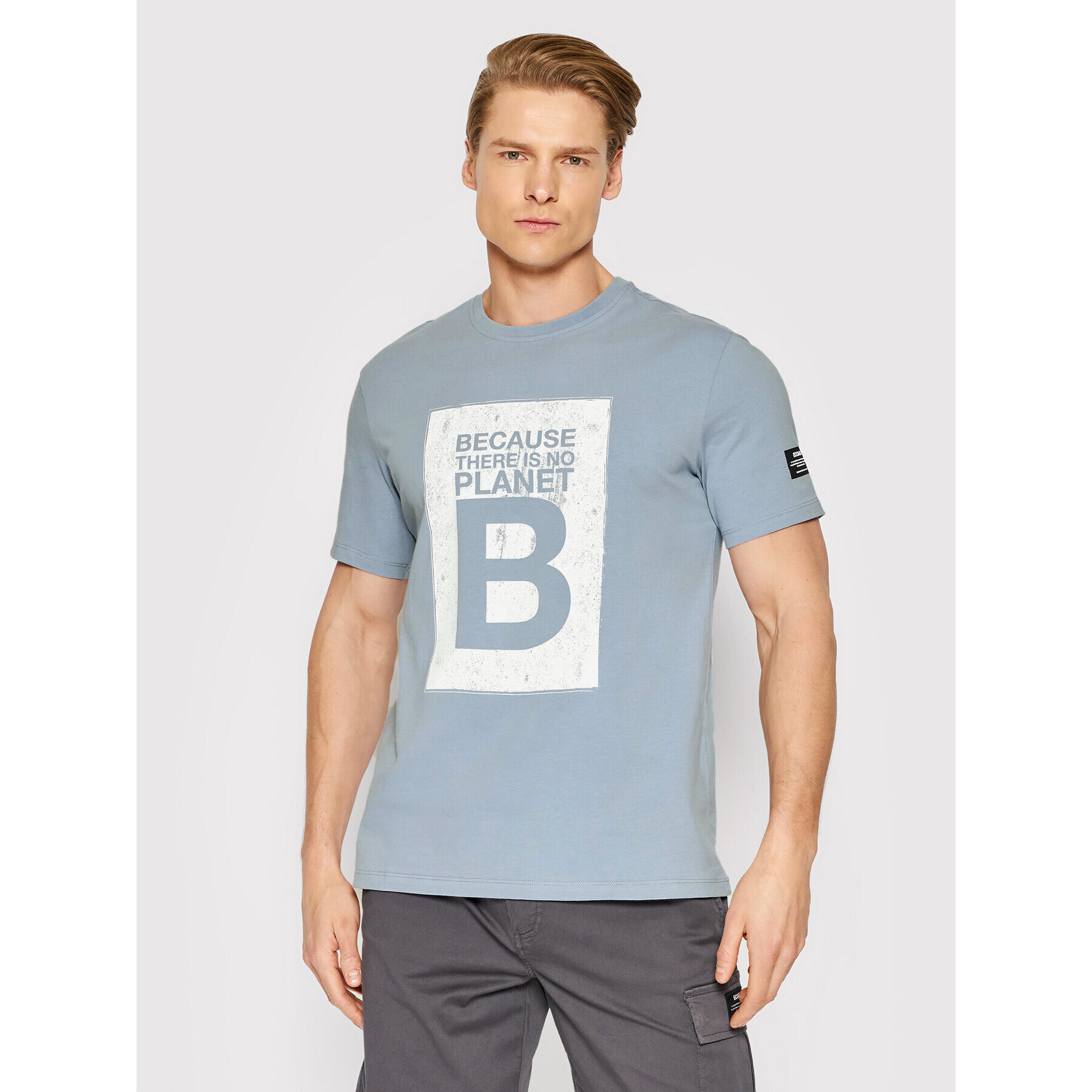 Ecoalf T-Shirt Becar GATSBECAR8031MS22 Modrá Regular Fit - Pepit.cz