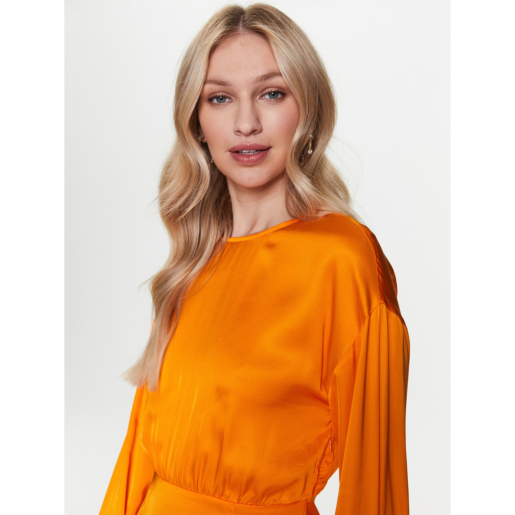 Edited Letní šaty EDT6834001 Oranžová Casual Fit - Pepit.cz