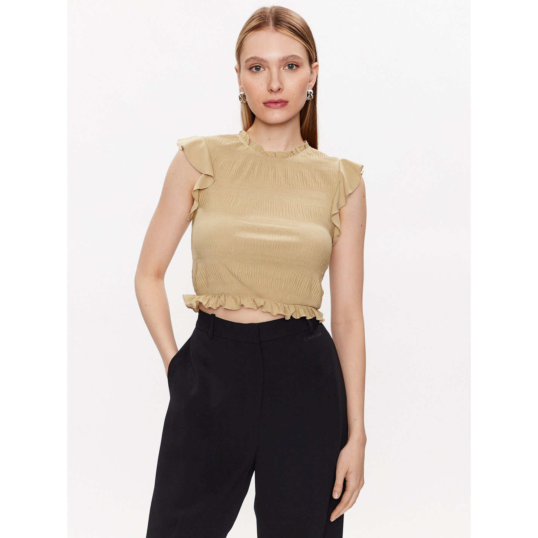 Edited Top EDT6951001 Béžová Fitted Fit - Pepit.cz