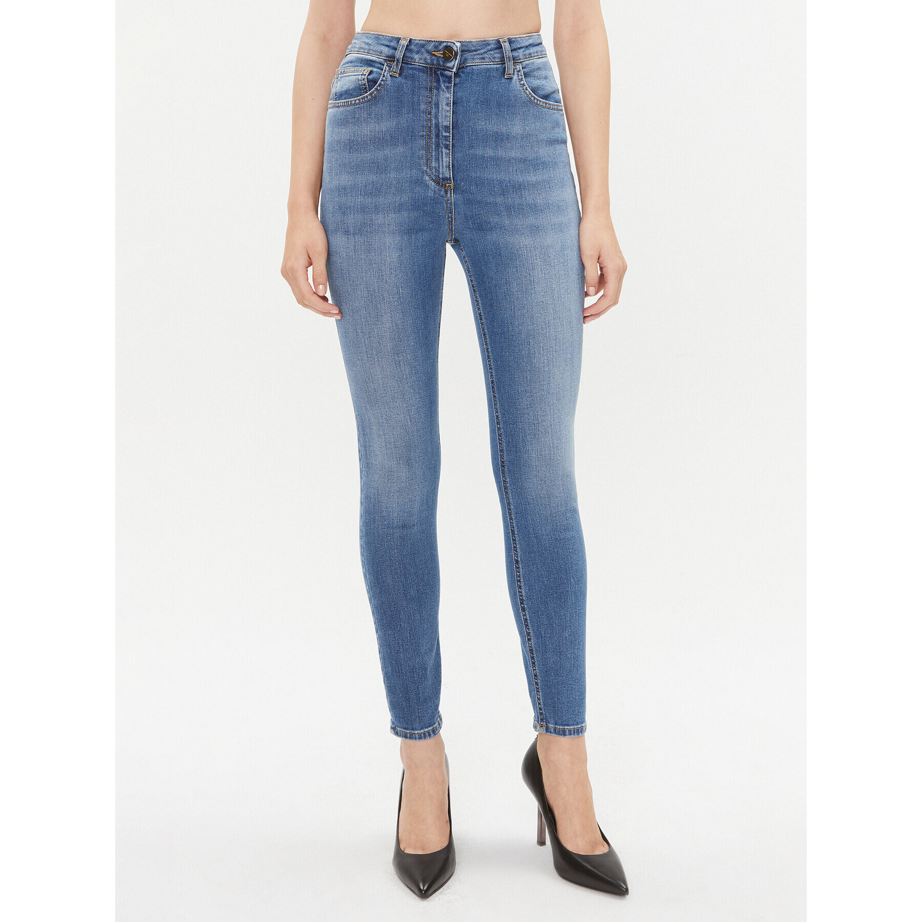 Elisabetta Franchi Jeansy PJ-19S-36E2-002606 Modrá Skinny Fit - Pepit.cz