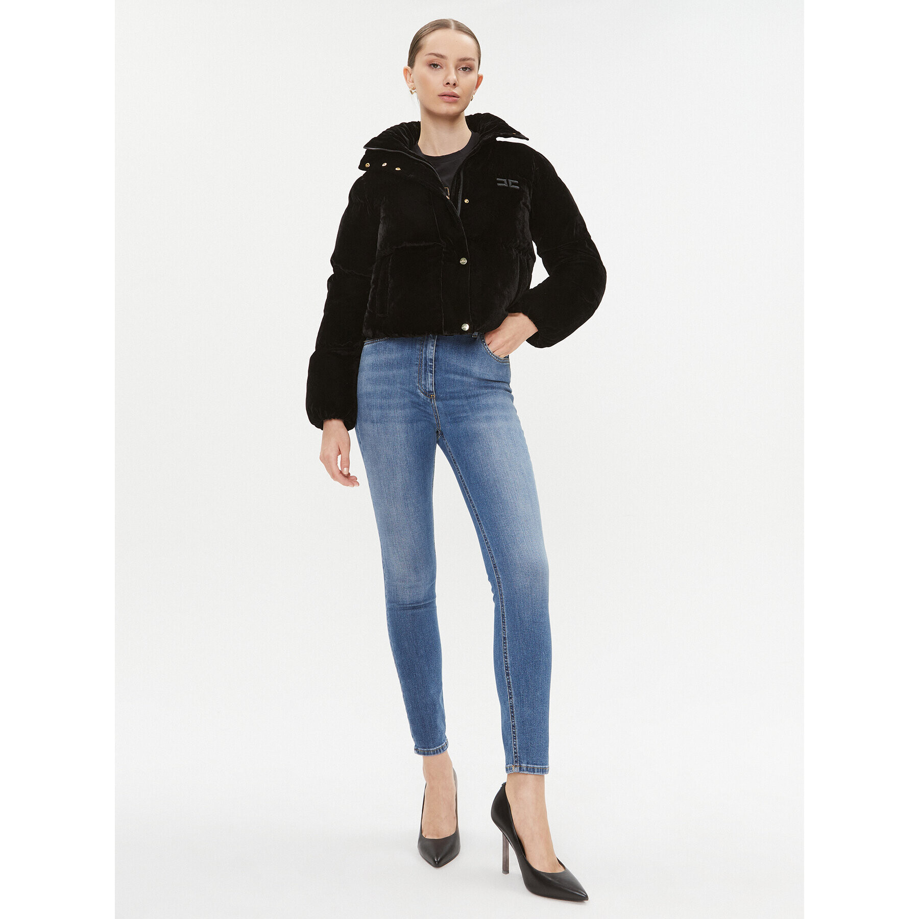 Elisabetta Franchi Jeansy PJ-19S-36E2-002606 Modrá Skinny Fit - Pepit.cz