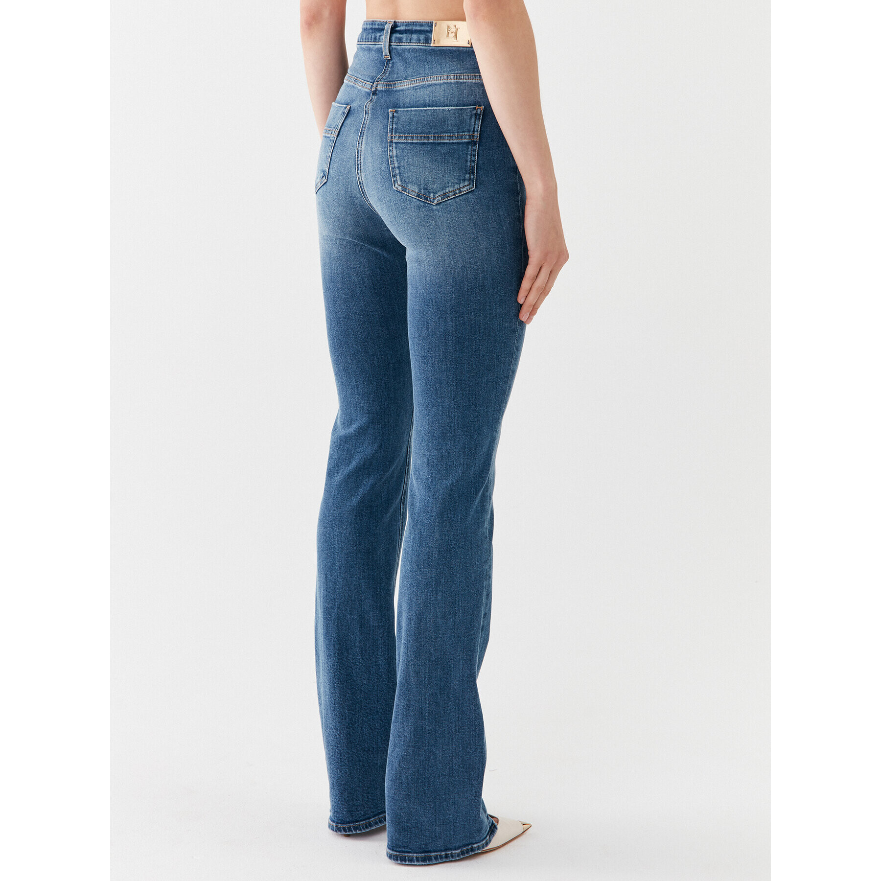 Elisabetta Franchi Jeansy PJ-26I-36E2-V350 Modrá Flare Fit - Pepit.cz