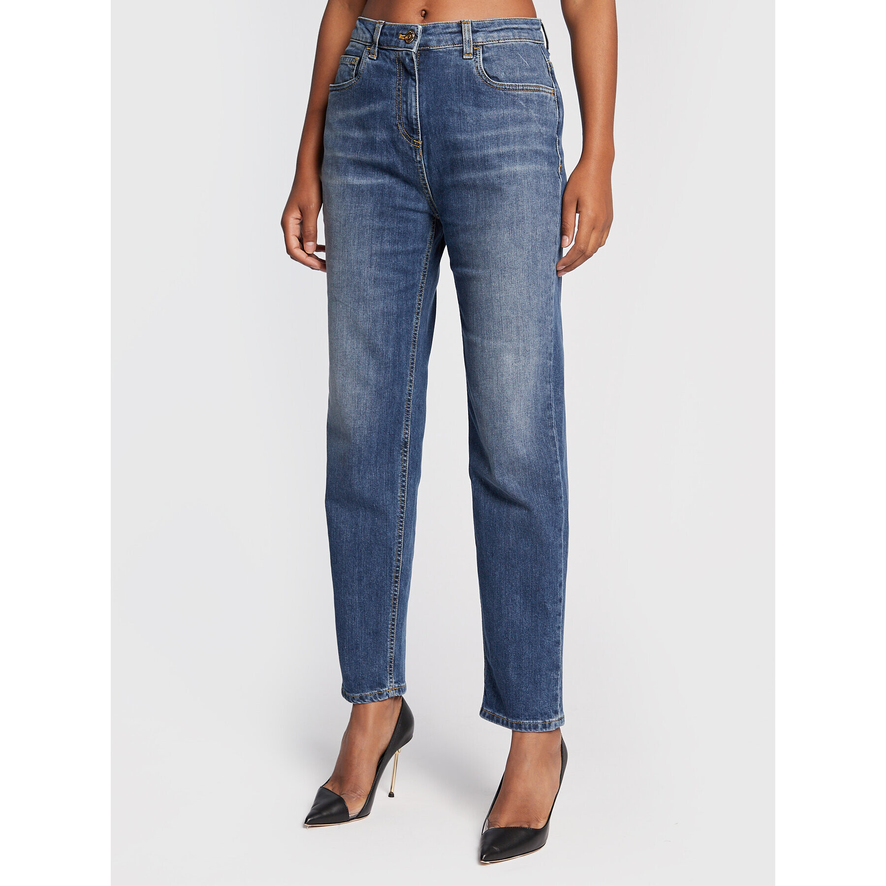 Elisabetta Franchi Jeansy PJ-56D-26E2-V290 Modrá Regular Fit - Pepit.cz