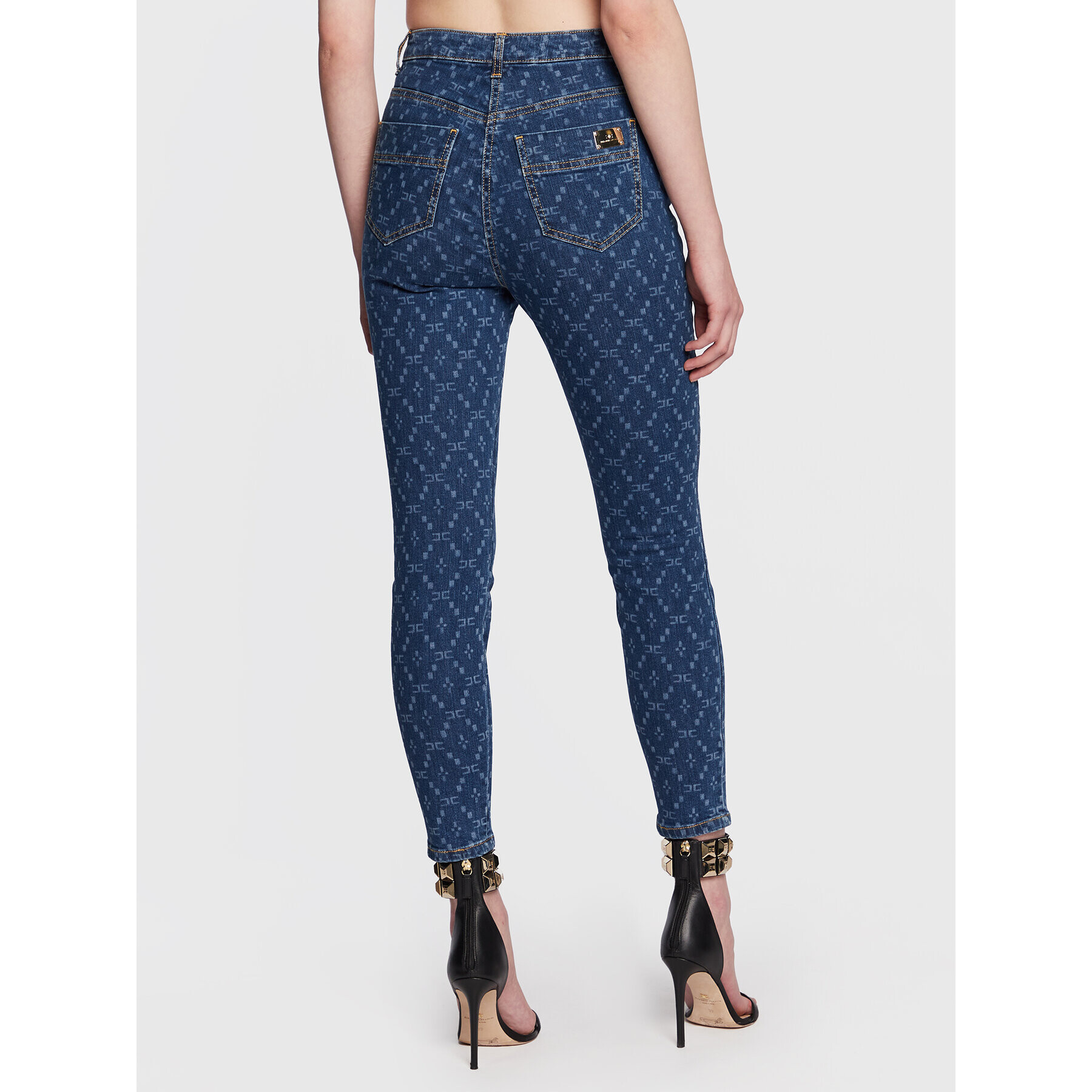 Elisabetta Franchi Jeansy PJ-72D-31E2-V350 Tmavomodrá Skinny Fit - Pepit.cz