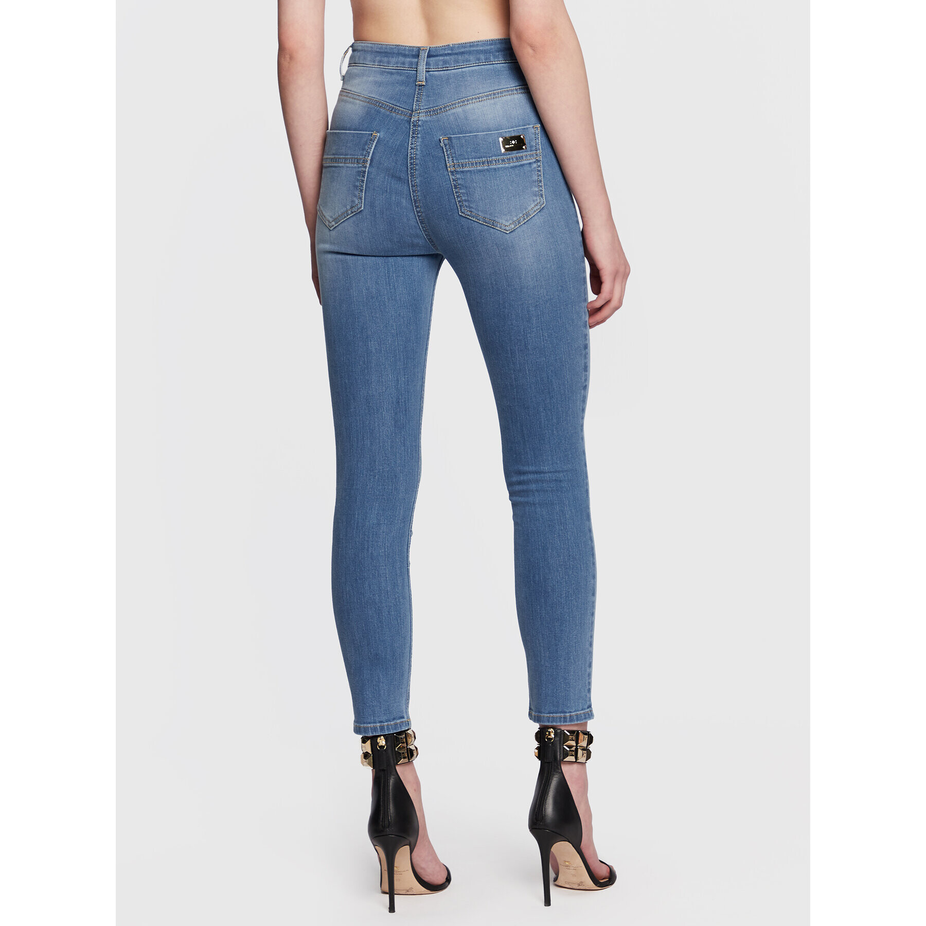 Elisabetta Franchi Jeansy PJ-78S-31E2-V250 Modrá Skinny Fit - Pepit.cz