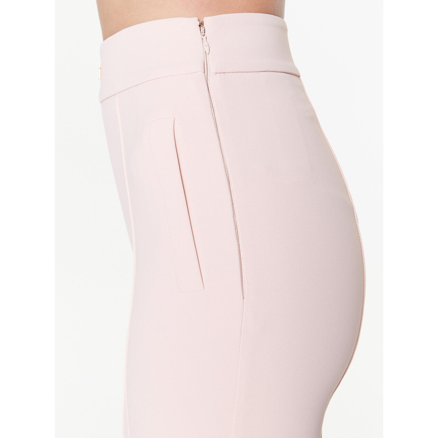 Elisabetta Franchi Kalhoty z materiálu PA-054-31E2-V250 Růžová Slim Fit - Pepit.cz