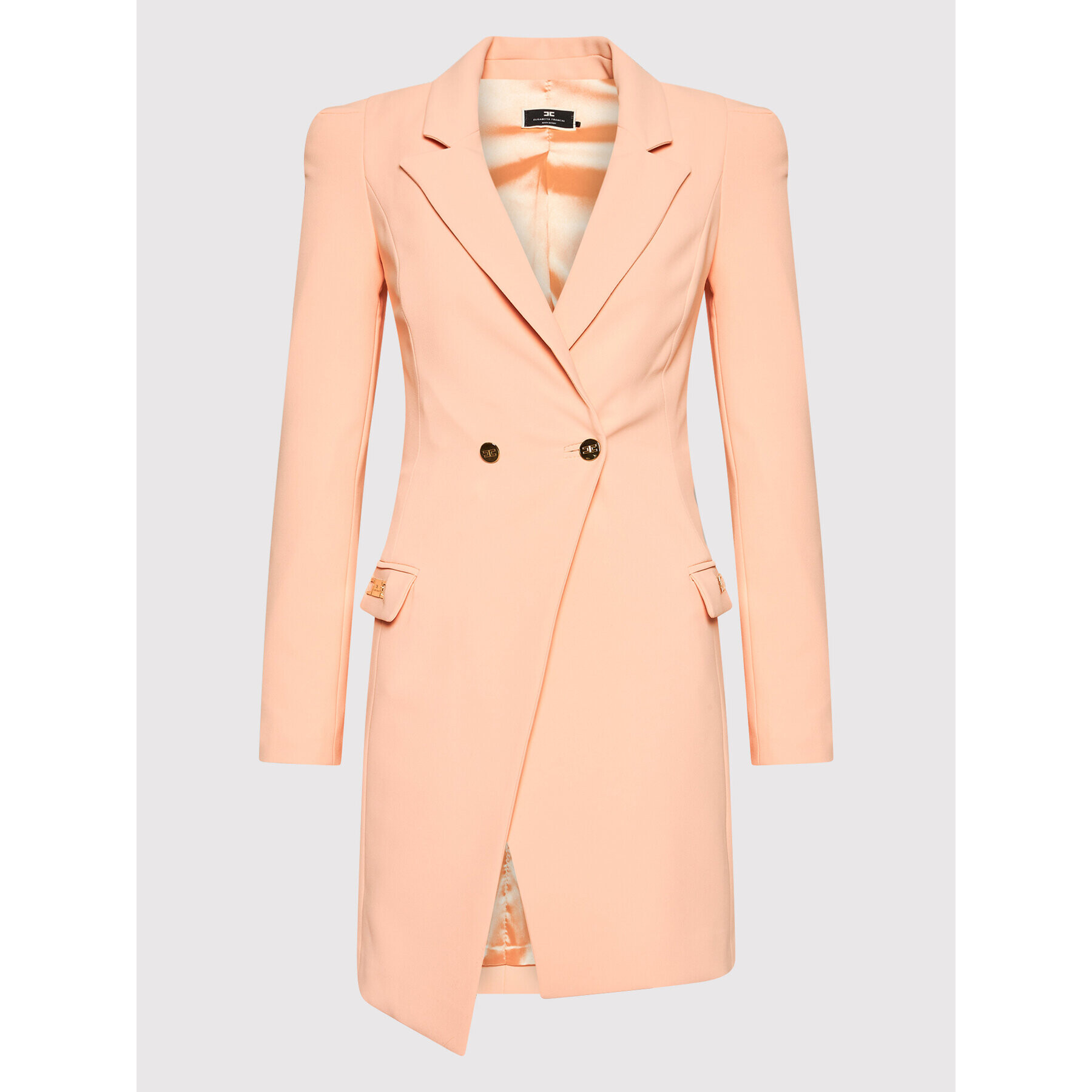 Elisabetta Franchi Koktejlové šaty AB-069-21E2-V450 Oranžová Slim Fit - Pepit.cz