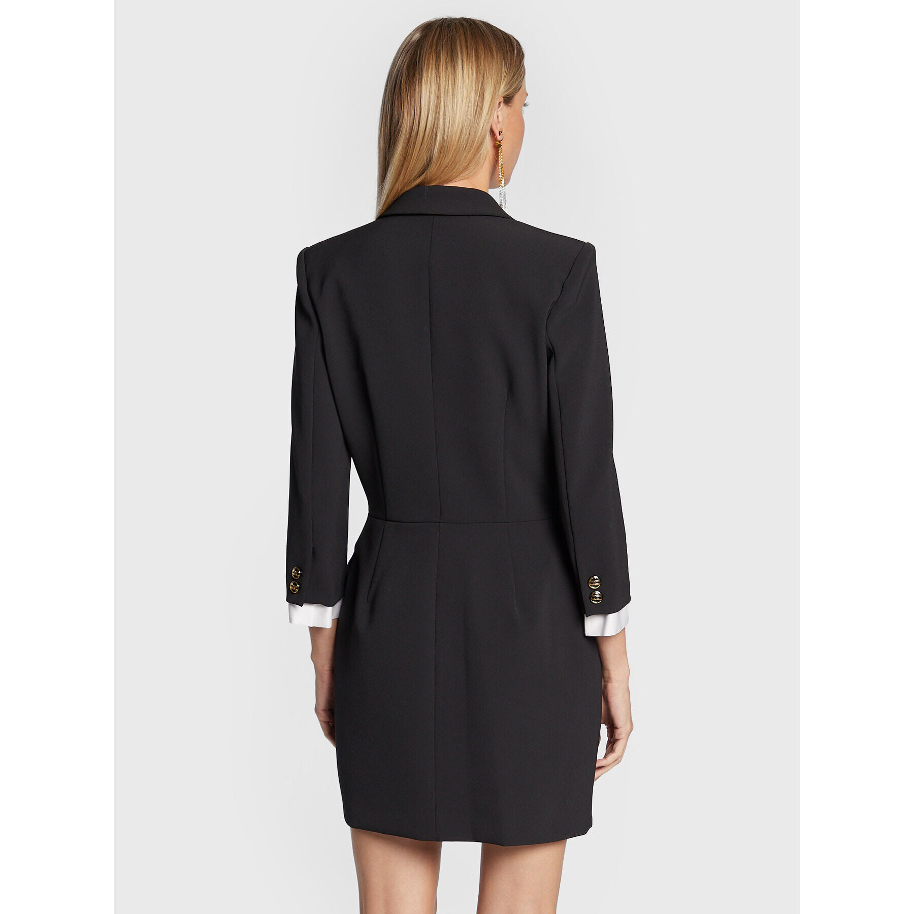 Elisabetta Franchi Koktejlové šaty AB-117-26E2-V590 Černá Slim Fit - Pepit.cz