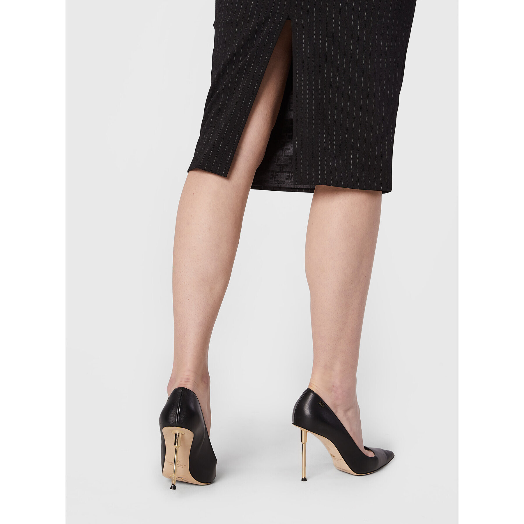 Elisabetta Franchi Pouzdrová sukně GO-491-27E2-V340 Černá Slim Fit - Pepit.cz