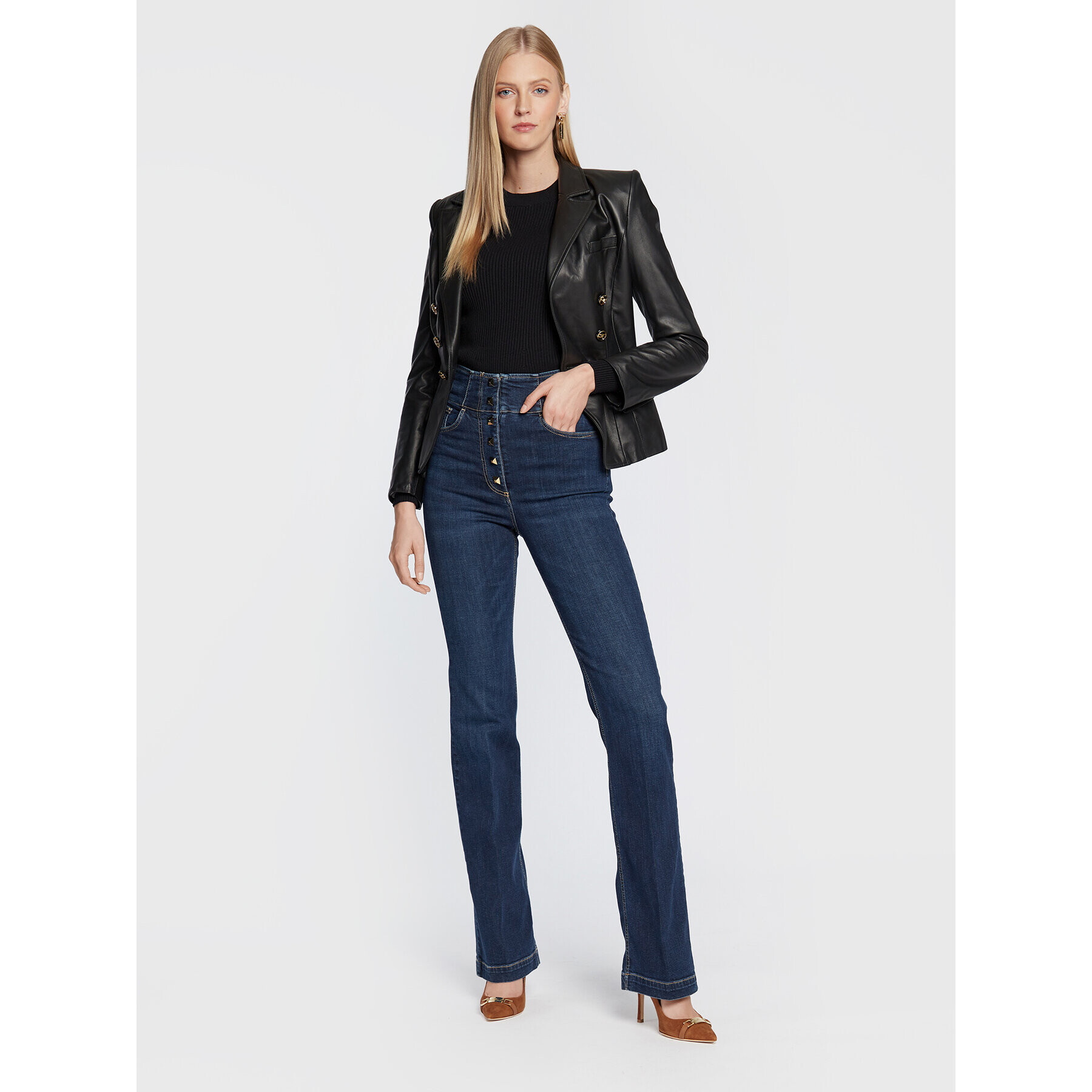 Elisabetta Franchi Svetr MK-68M-26E2-V420 Černá Slim Fit - Pepit.cz