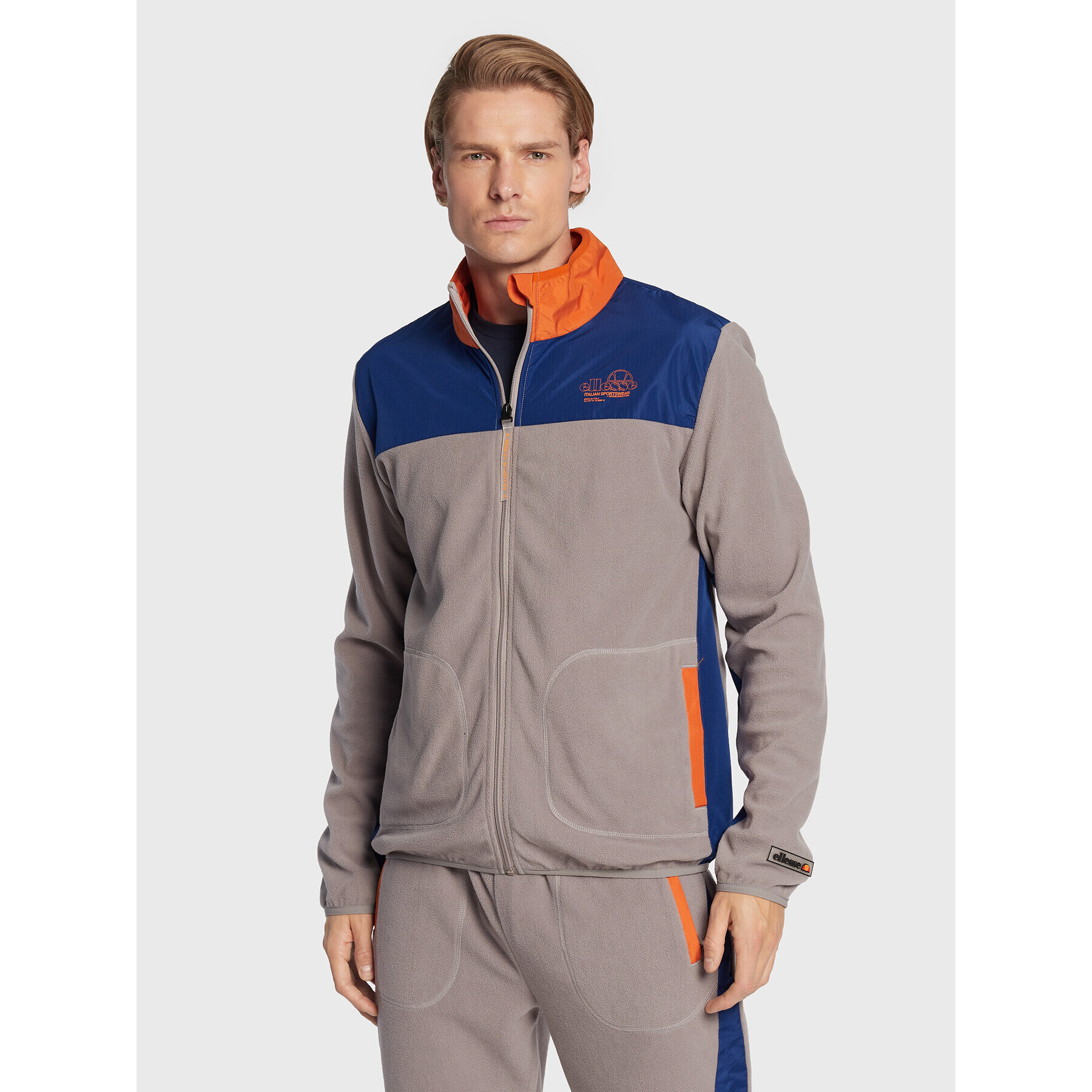 Ellesse Fleecová mikina Lettino SHP16122 Šedá Regular Fit - Pepit.cz