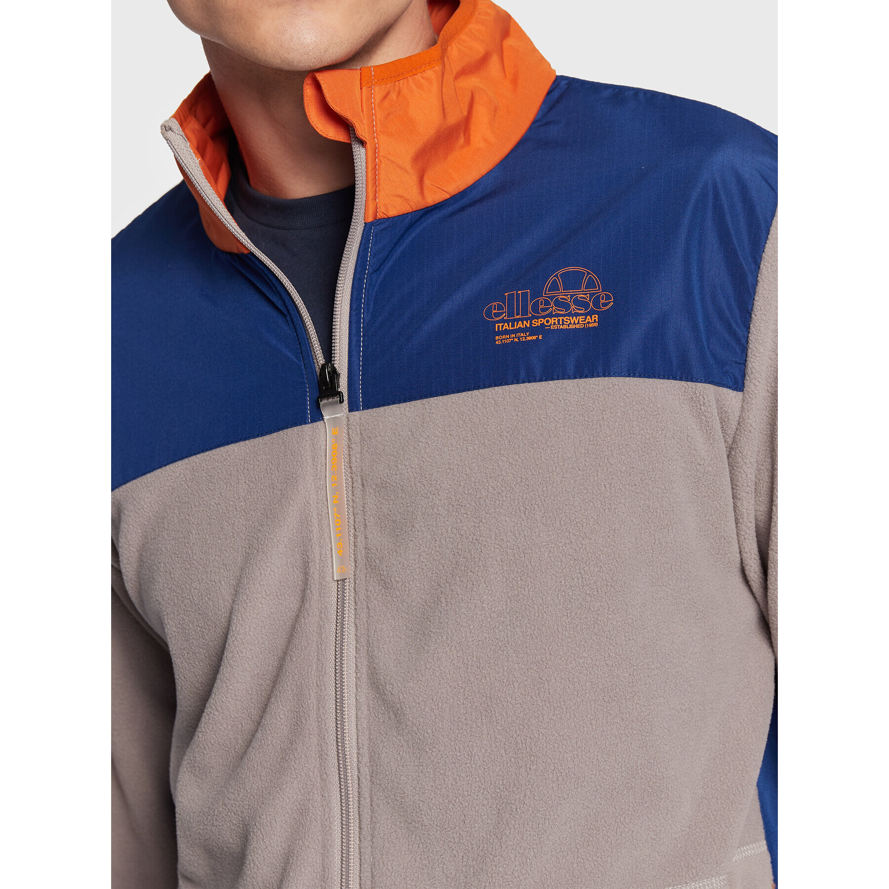 Ellesse Fleecová mikina Lettino SHP16122 Šedá Regular Fit - Pepit.cz