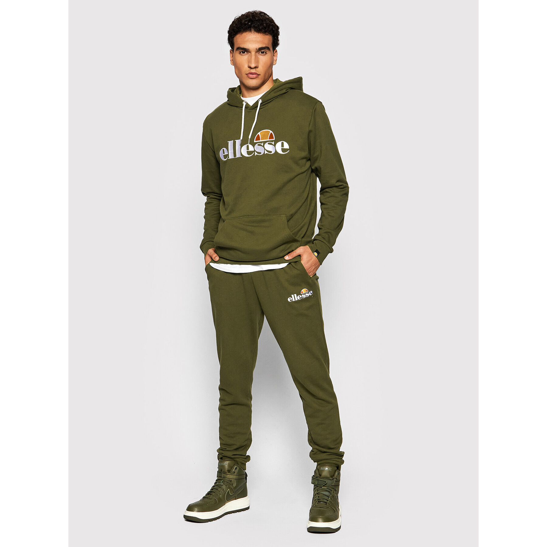 Ellesse Mikina Ferrer SHK13288 Zelená Regular Fit - Pepit.cz