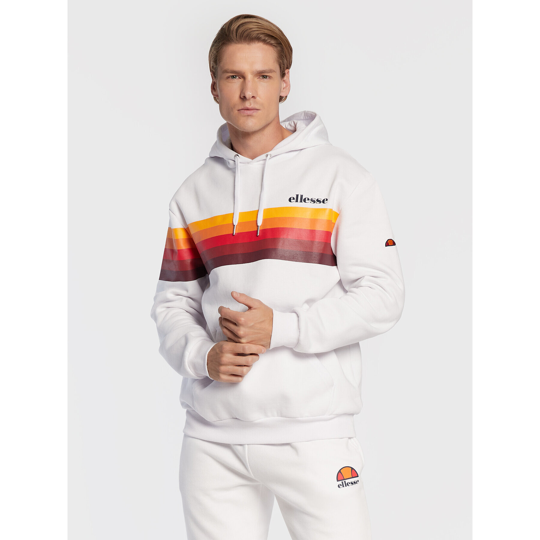 Ellesse Mikina Gruss SHP16215 Bílá Regular Fit - Pepit.cz