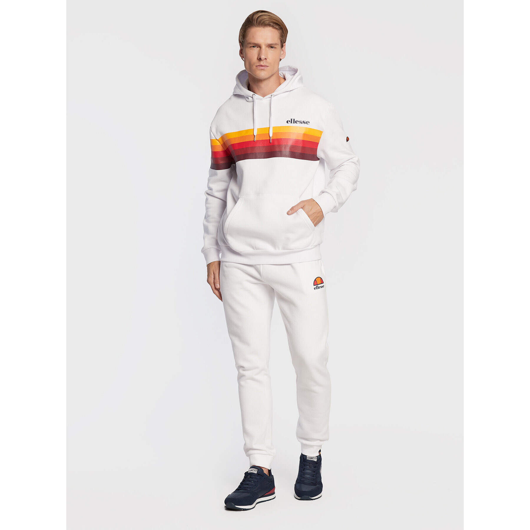 Ellesse Mikina Gruss SHP16215 Bílá Regular Fit - Pepit.cz