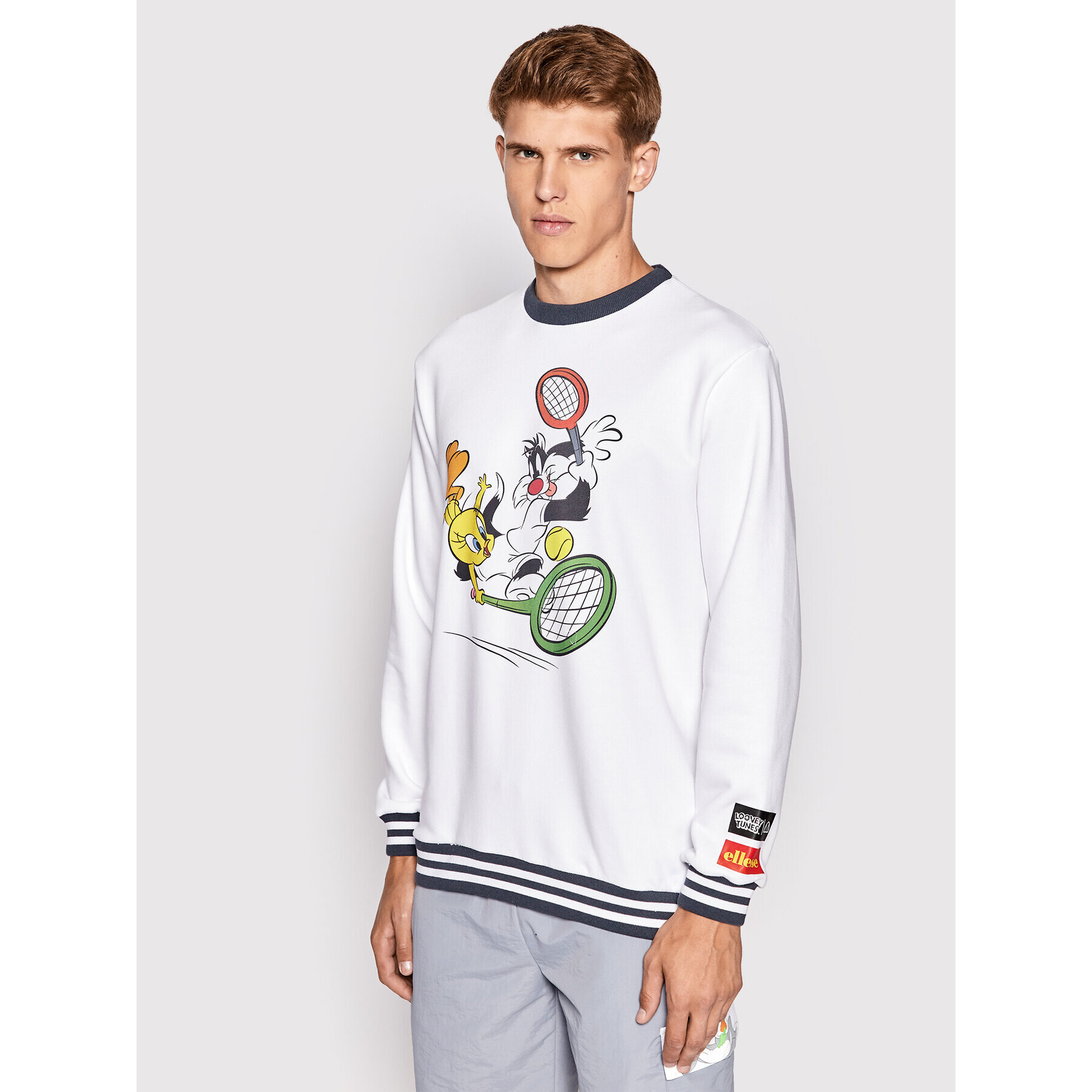 Ellesse Mikina LOONEY TUNES Sidaloon SML15223 Bílá Regular Fit - Pepit.cz