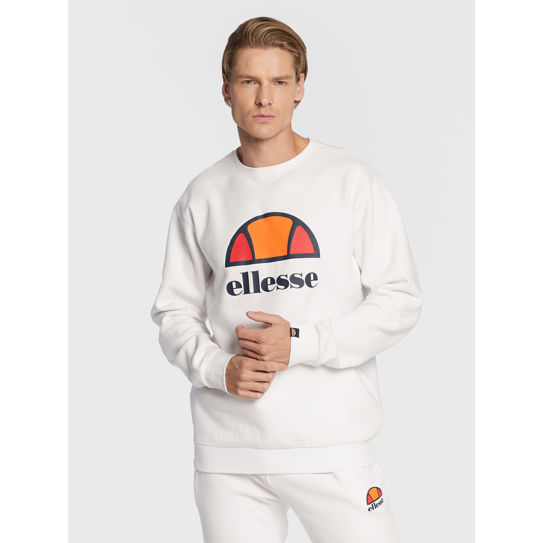 Ellesse Mikina Perc SXG12638 Bílá Regular Fit - Pepit.cz