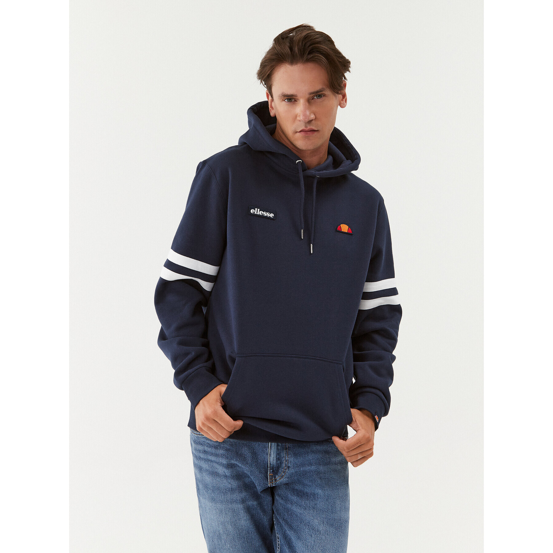 Ellesse Mikina SHP17083 Tmavomodrá Regular Fit - Pepit.cz