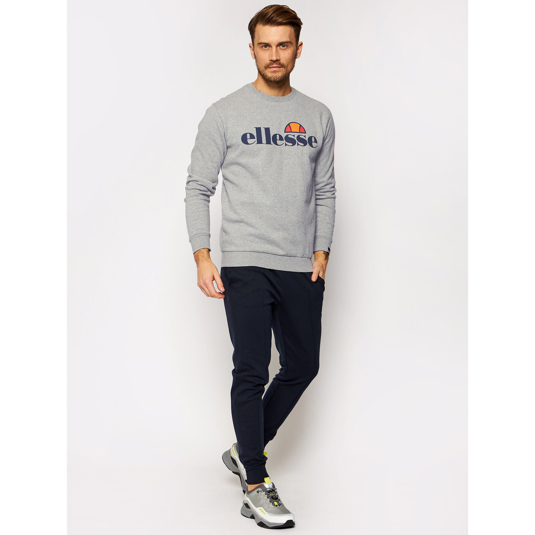 Ellesse Mikina Succiso SHC07930 Šedá Regular Fit - Pepit.cz