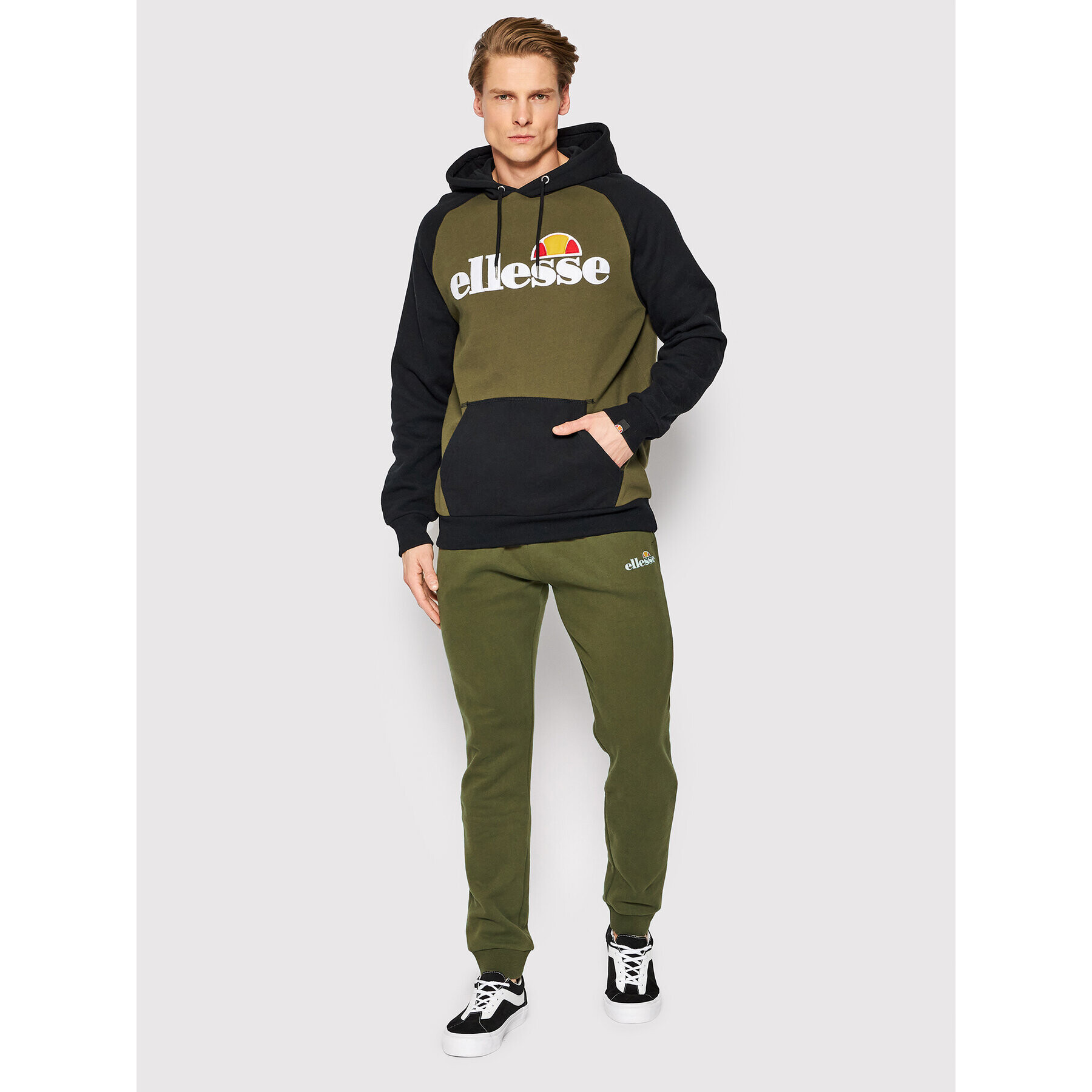 Ellesse Mikina Taliamento SHM07394 Khaki Regular Fit - Pepit.cz