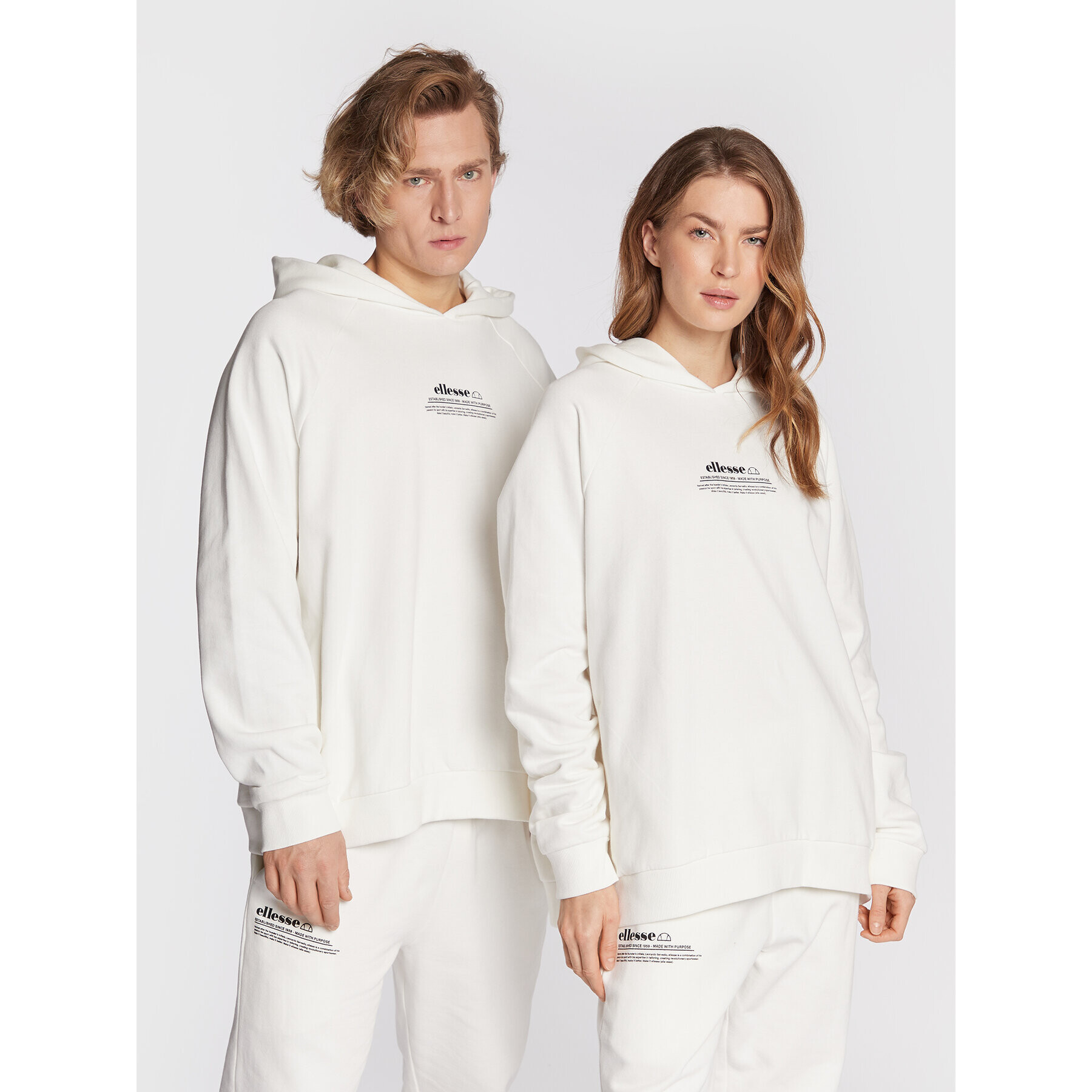 Ellesse Mikina Unisex Giordano SGP16248 Bílá Regular Fit - Pepit.cz