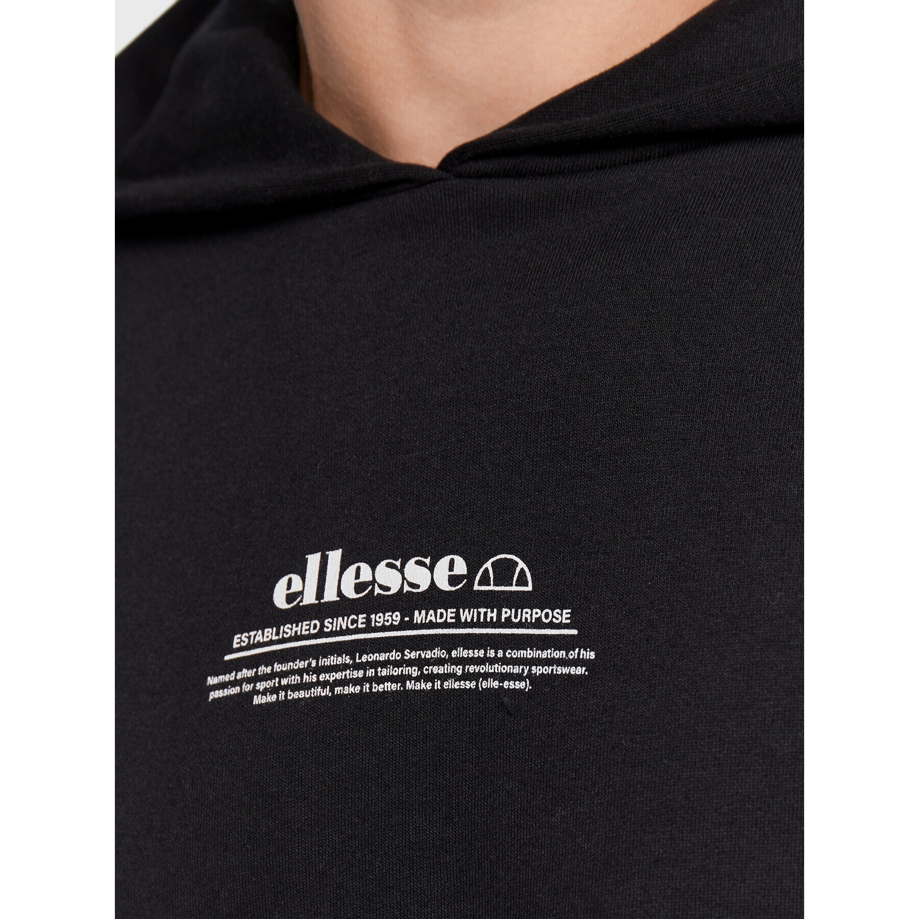 Ellesse Mikina Unisex Giordano SGP16248 Černá Regular Fit - Pepit.cz