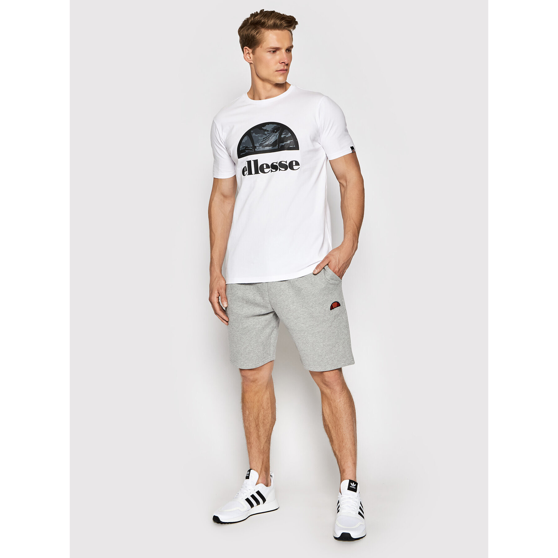 Ellesse Sportovní kraťasy Noli SHS01894 Šedá Regular Fit - Pepit.cz