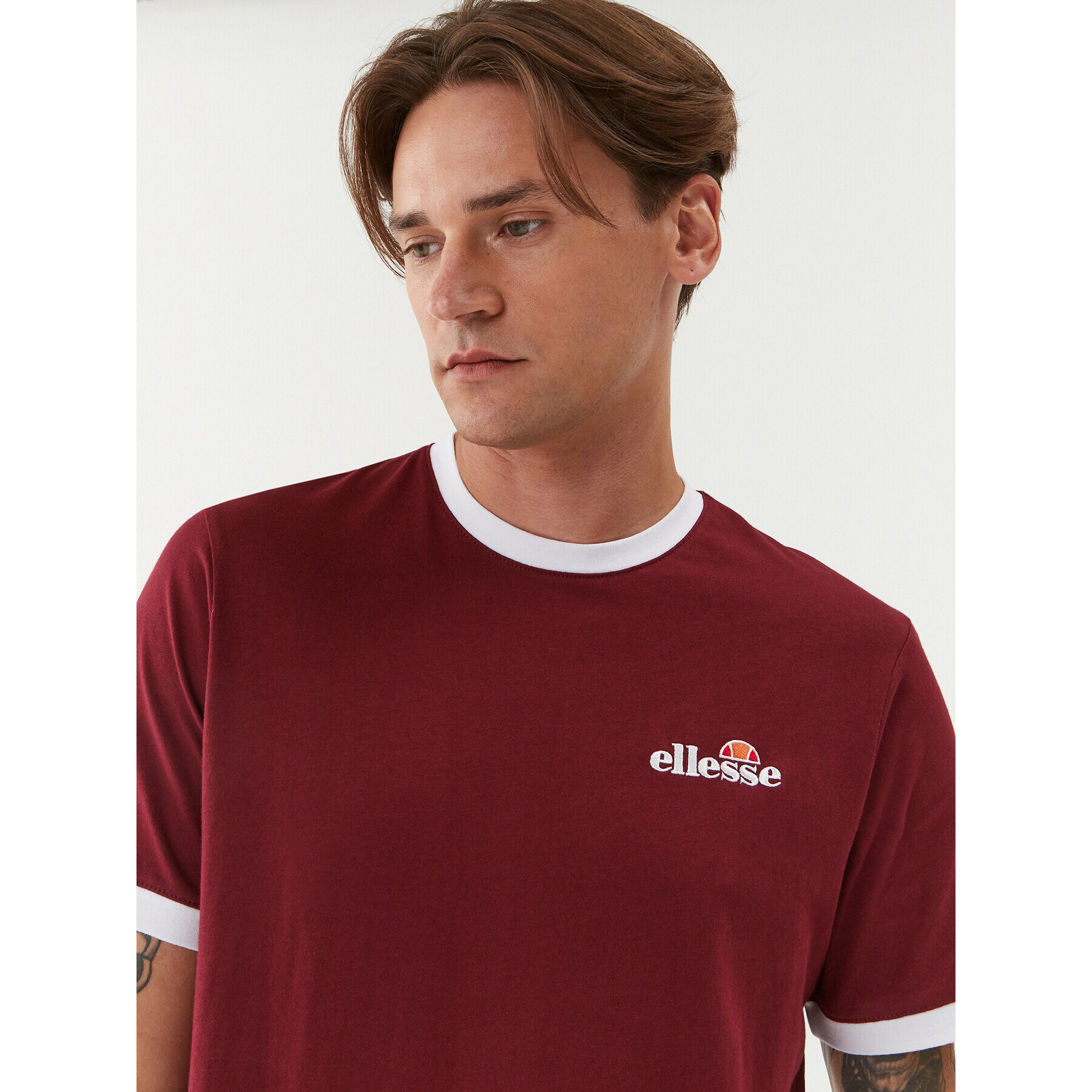 Ellesse T-Shirt SHL10164 Bordó Regular Fit - Pepit.cz