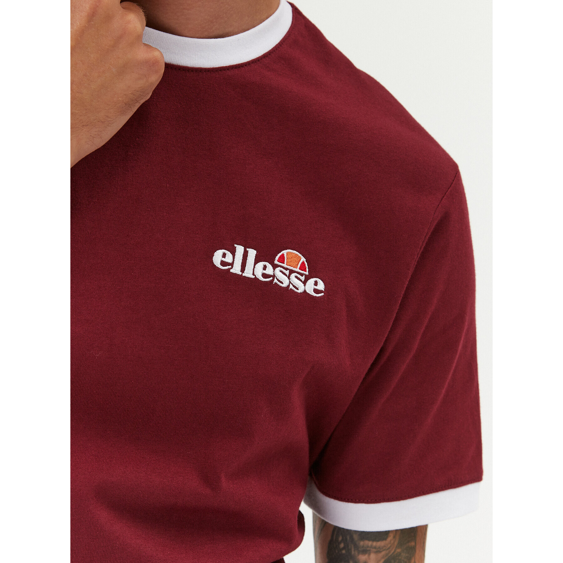 Ellesse T-Shirt SHL10164 Bordó Regular Fit - Pepit.cz